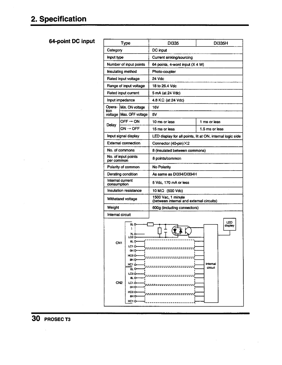 Toshiba PROSEC T3 user manual 