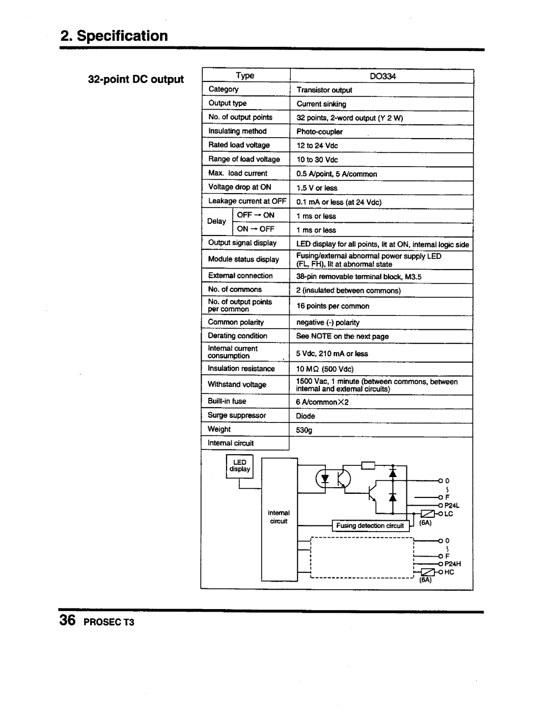 Toshiba PROSEC T3 user manual 