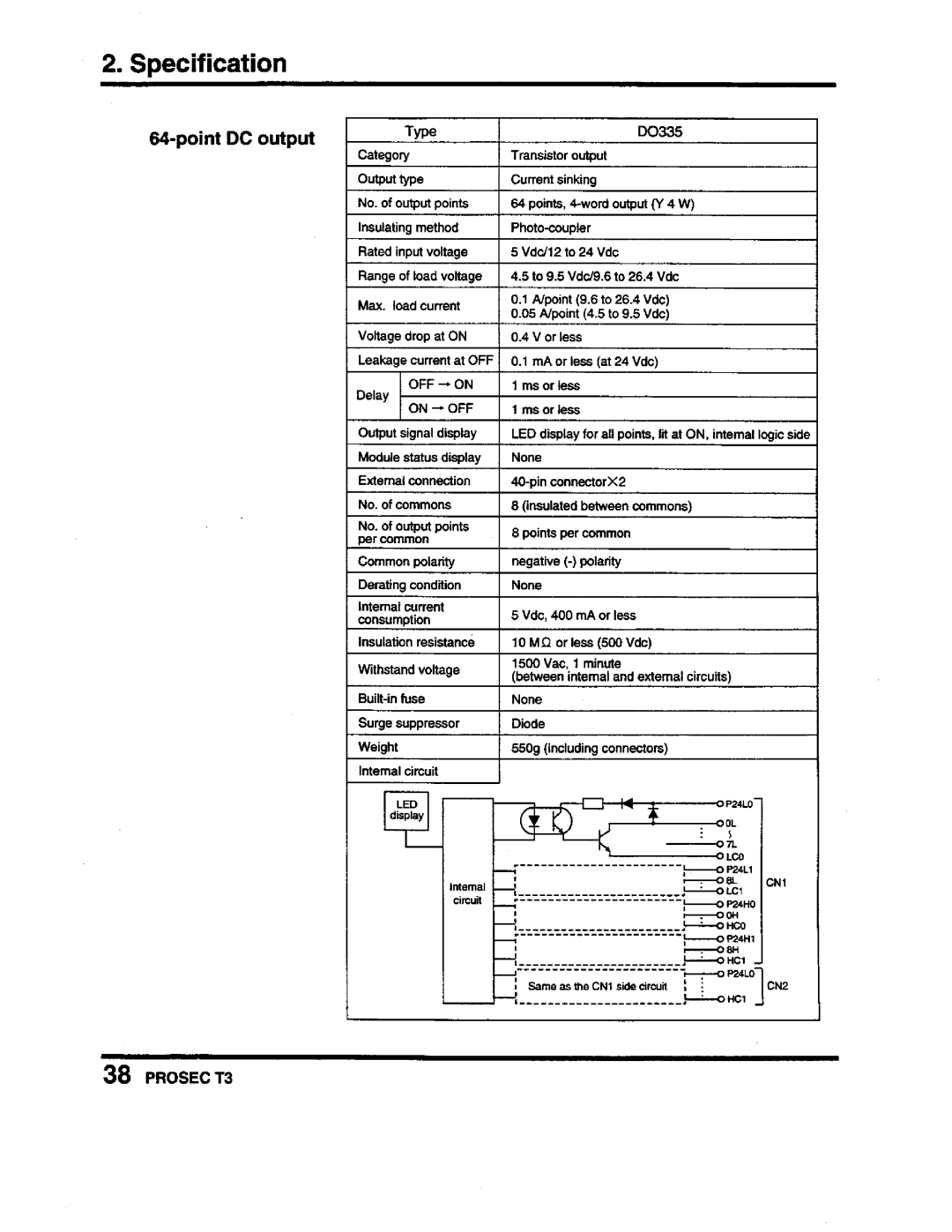 Toshiba PROSEC T3 user manual 