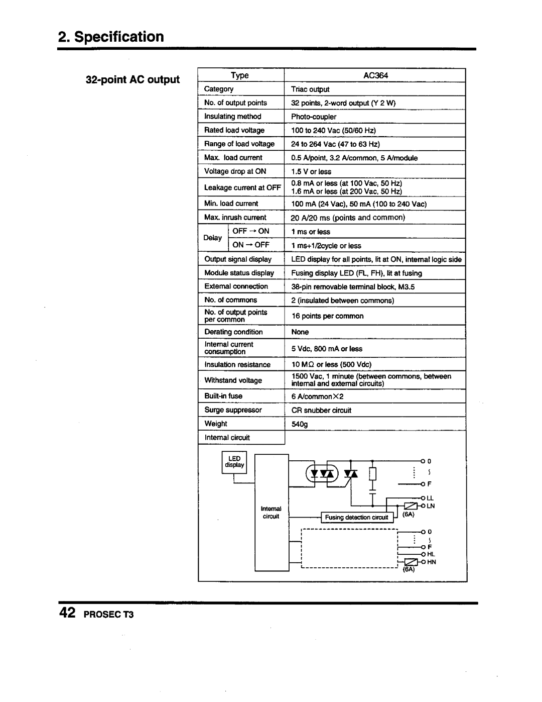 Toshiba PROSEC T3 user manual 