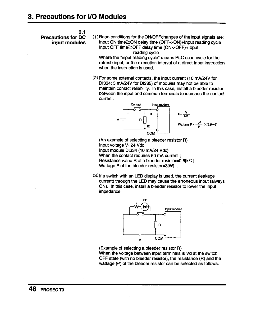 Toshiba PROSEC T3 user manual 