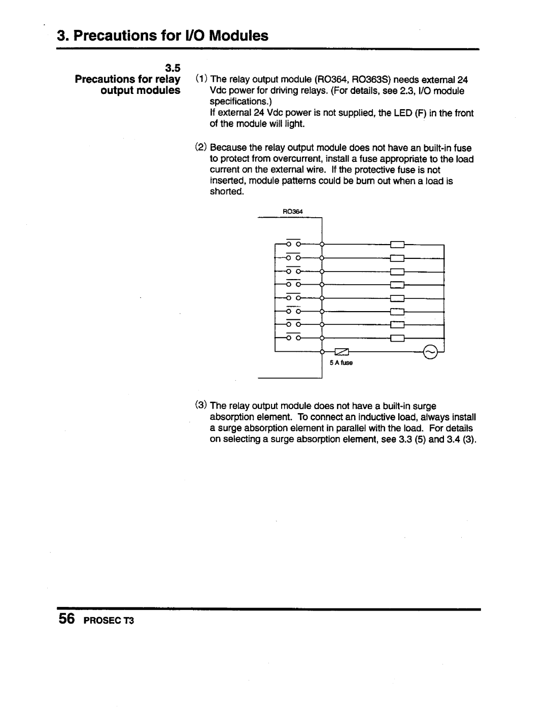 Toshiba PROSEC T3 user manual 