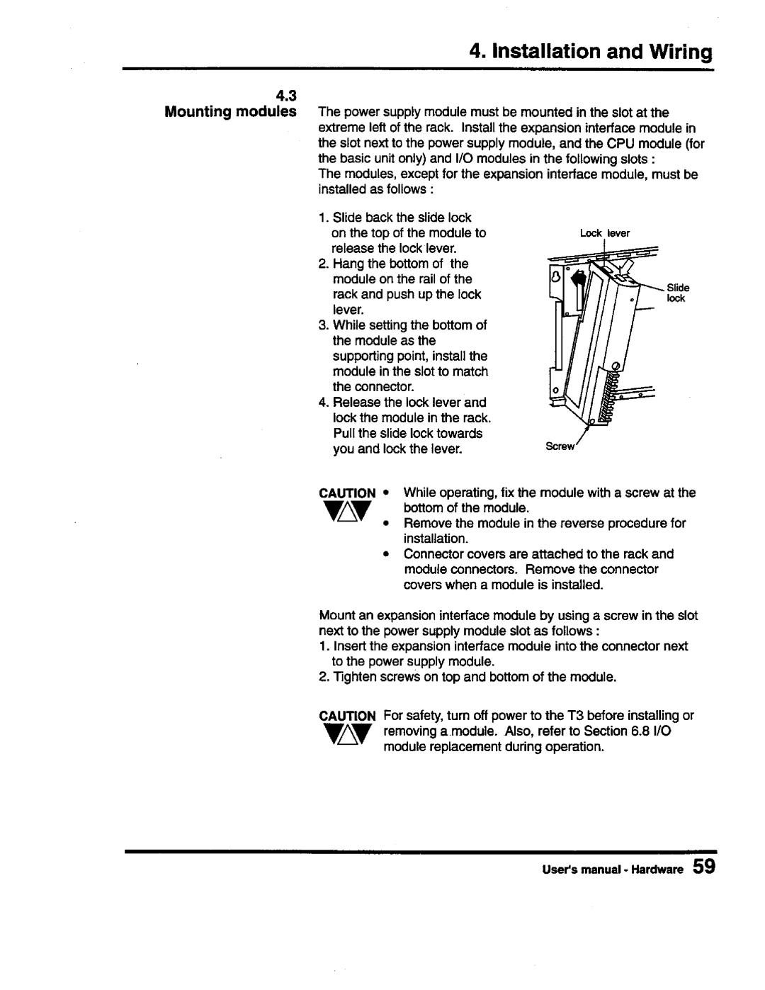 Toshiba PROSEC T3 user manual 