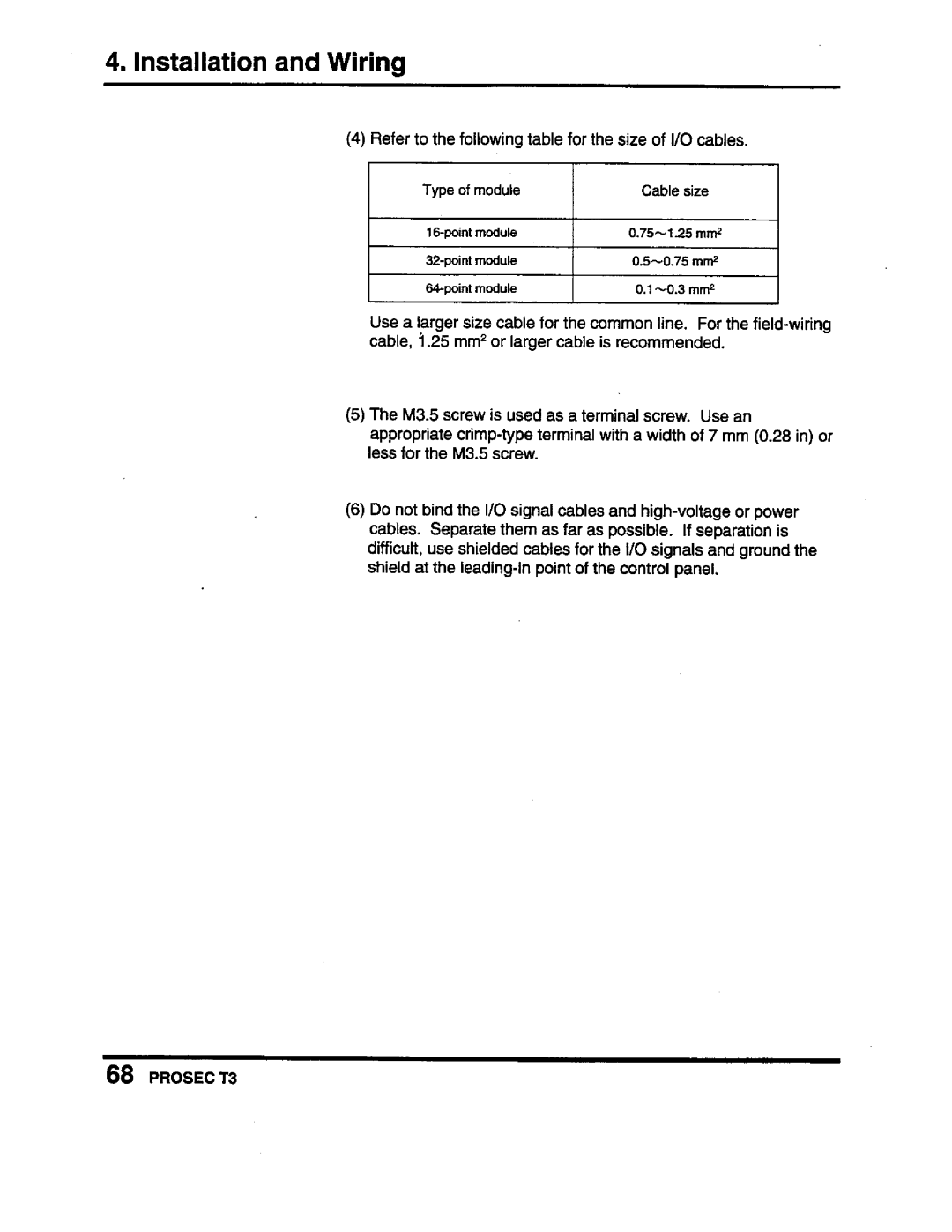 Toshiba PROSEC T3 user manual 