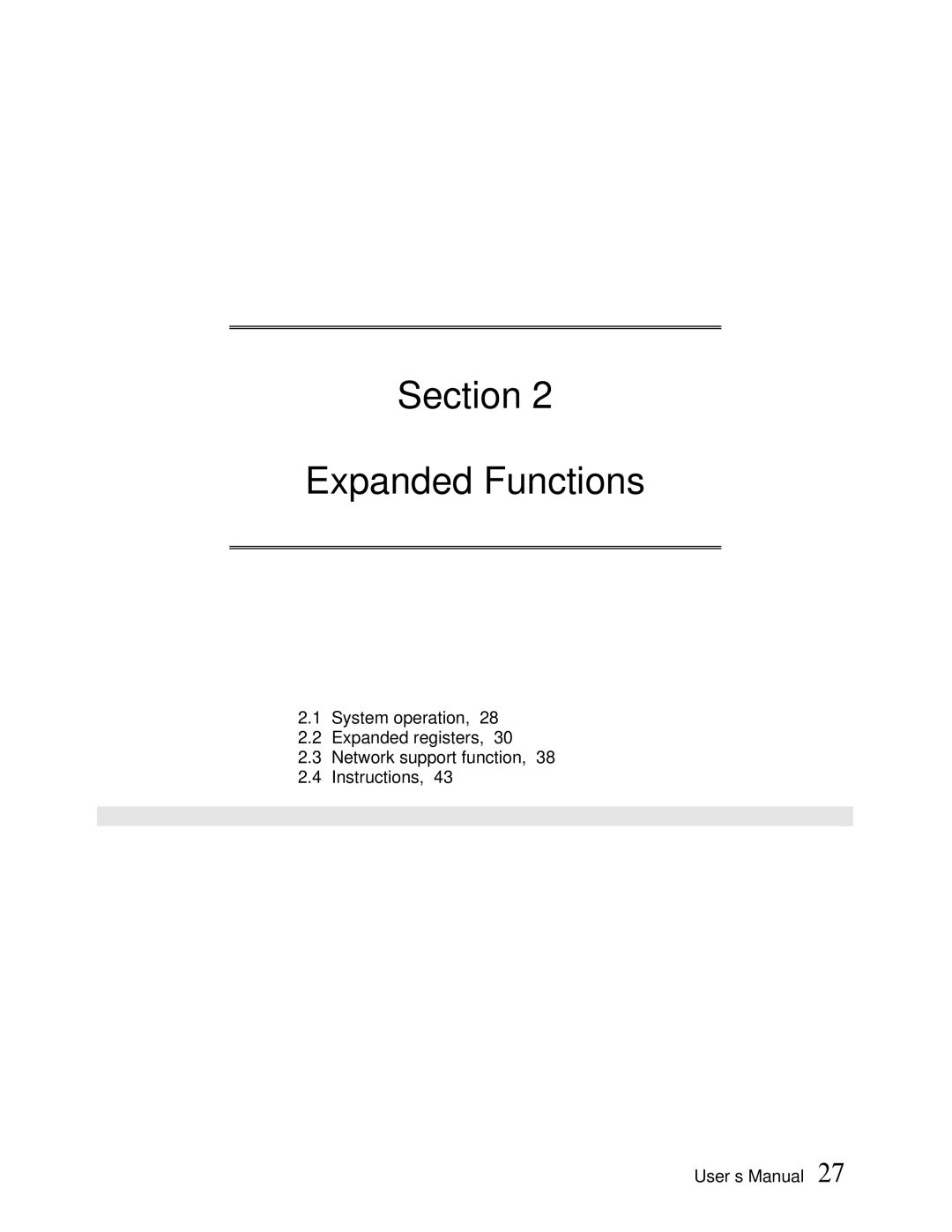 Toshiba PROSEC T3H user manual Section Expanded Functions 