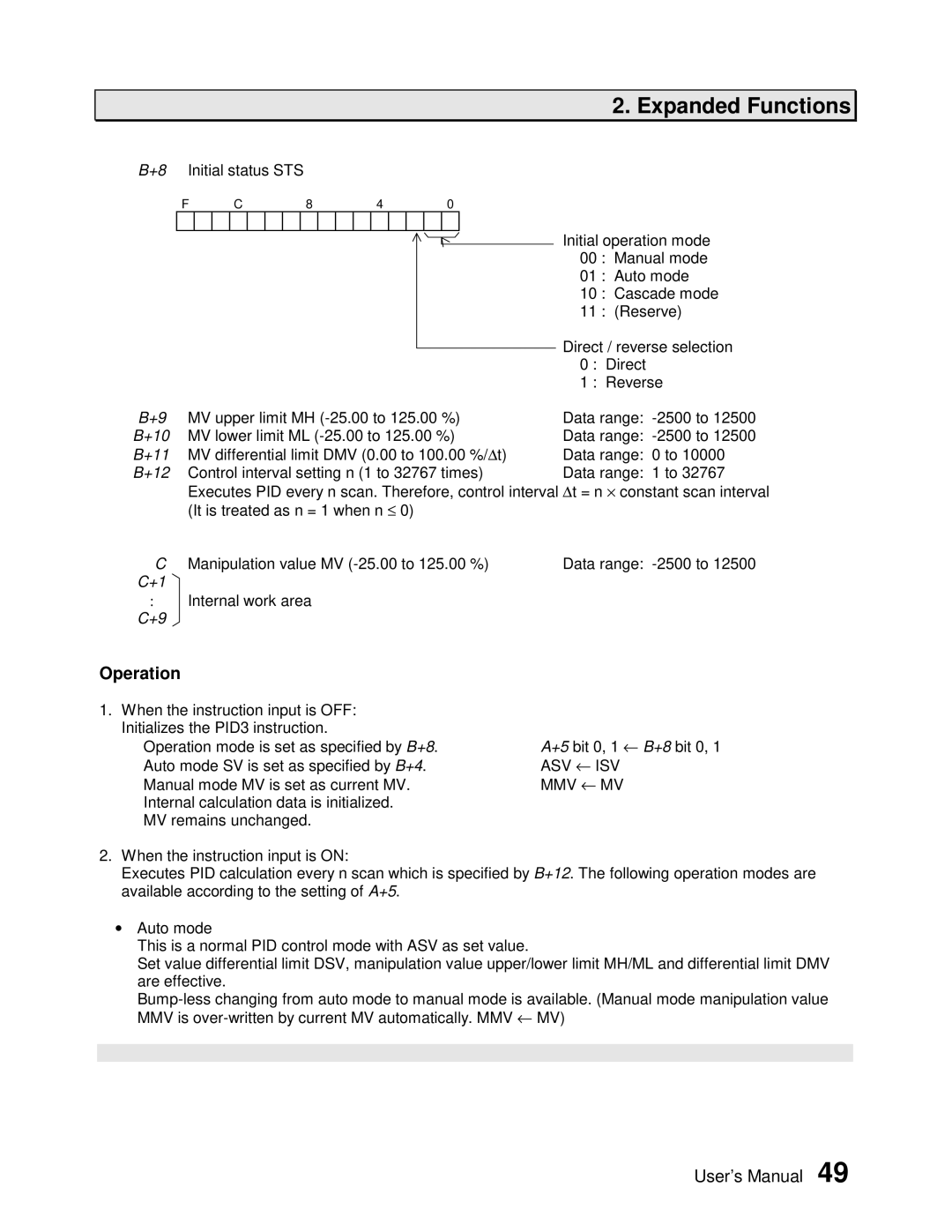 Toshiba PROSEC T3H user manual Operation, Asv ← Isv 