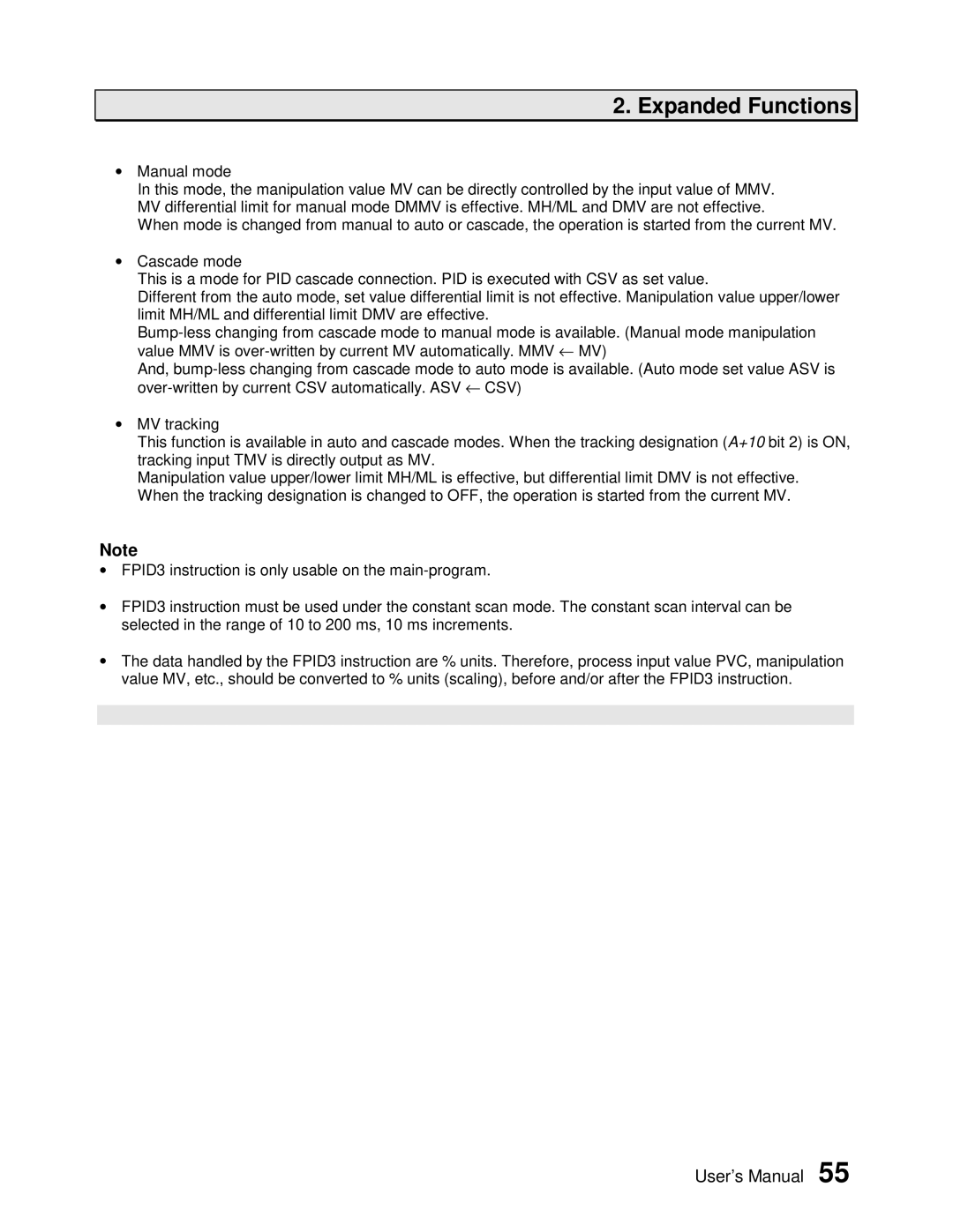 Toshiba PROSEC T3H user manual Expanded Functions 