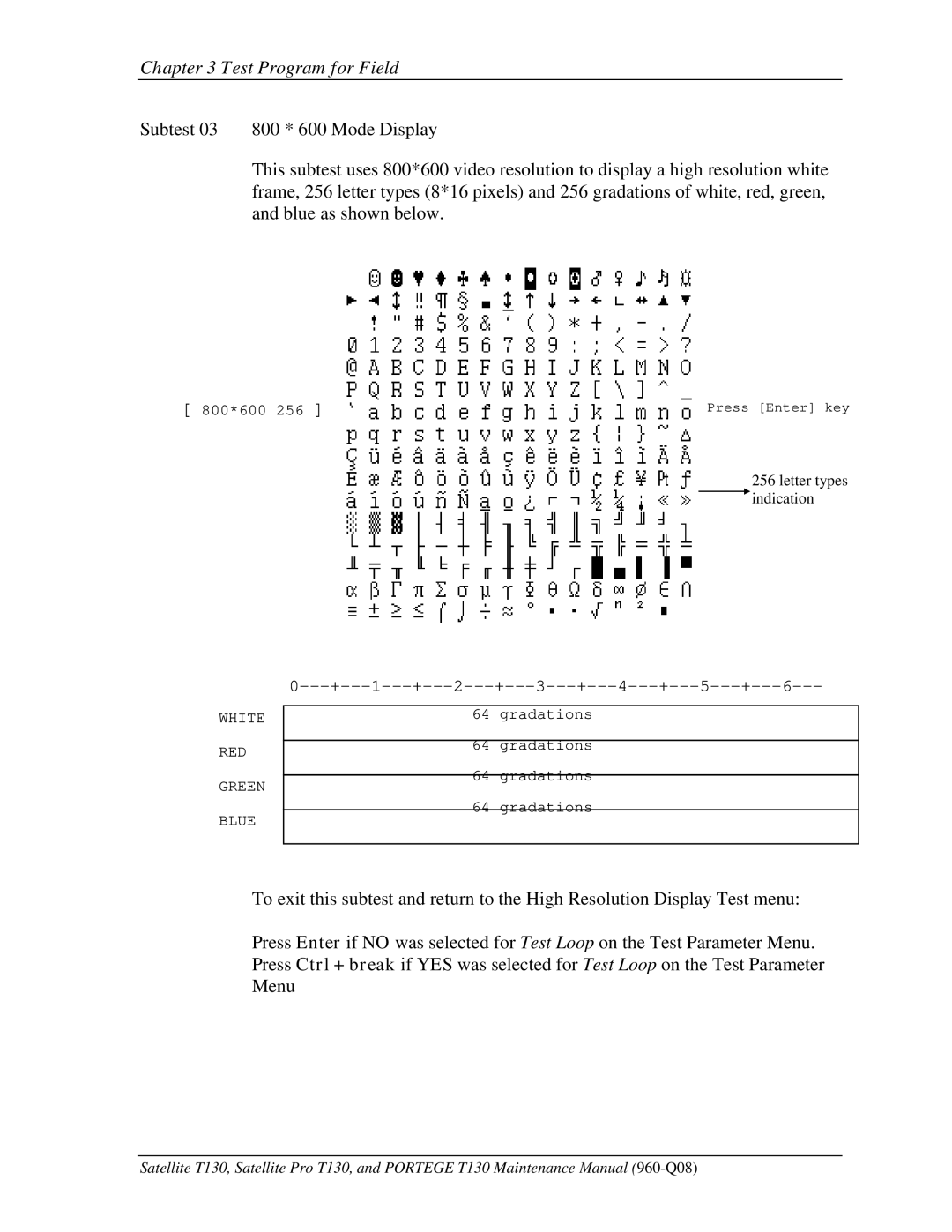 Toshiba PROT130 manual Letter types indication 