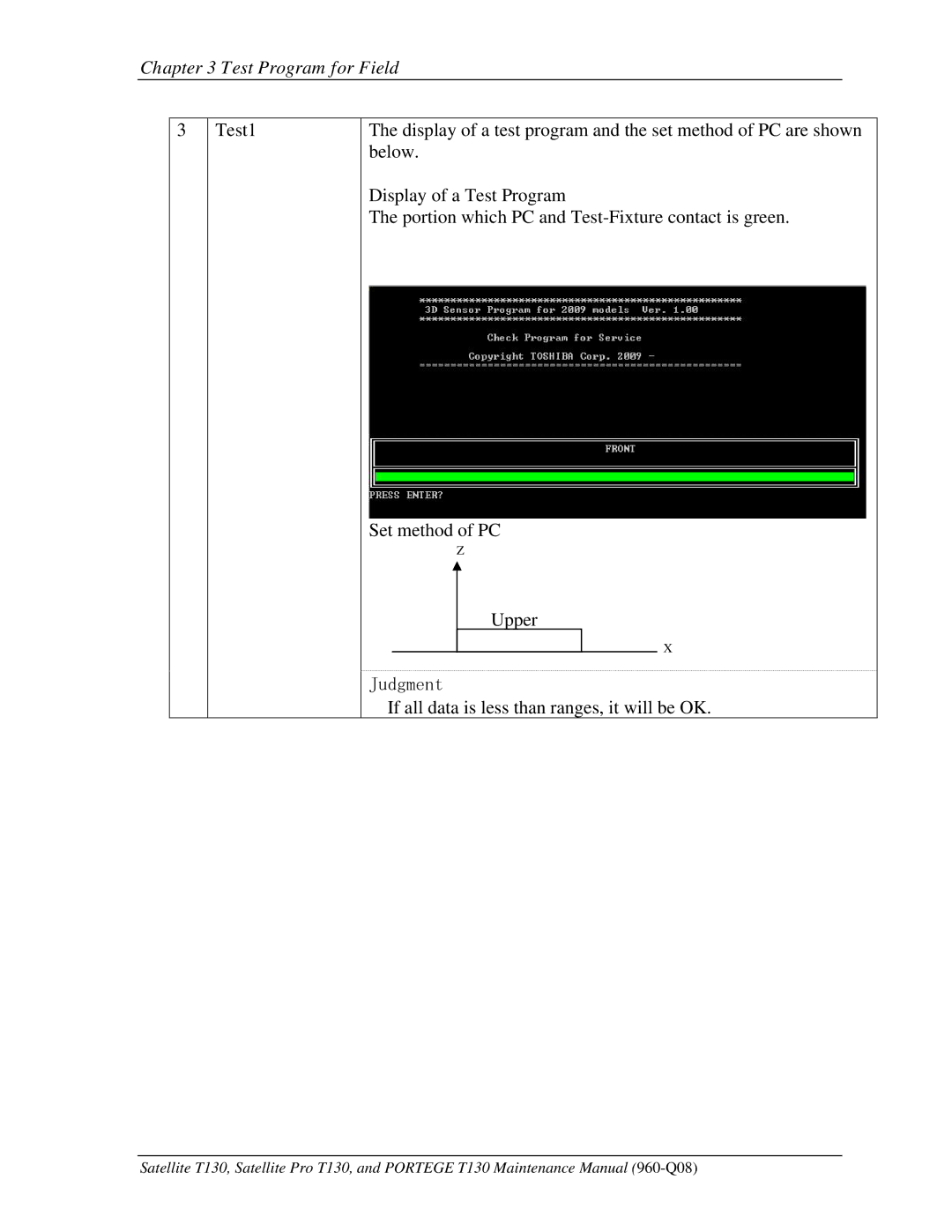 Toshiba PROT130 manual If all data is less than ranges, it will be OK 