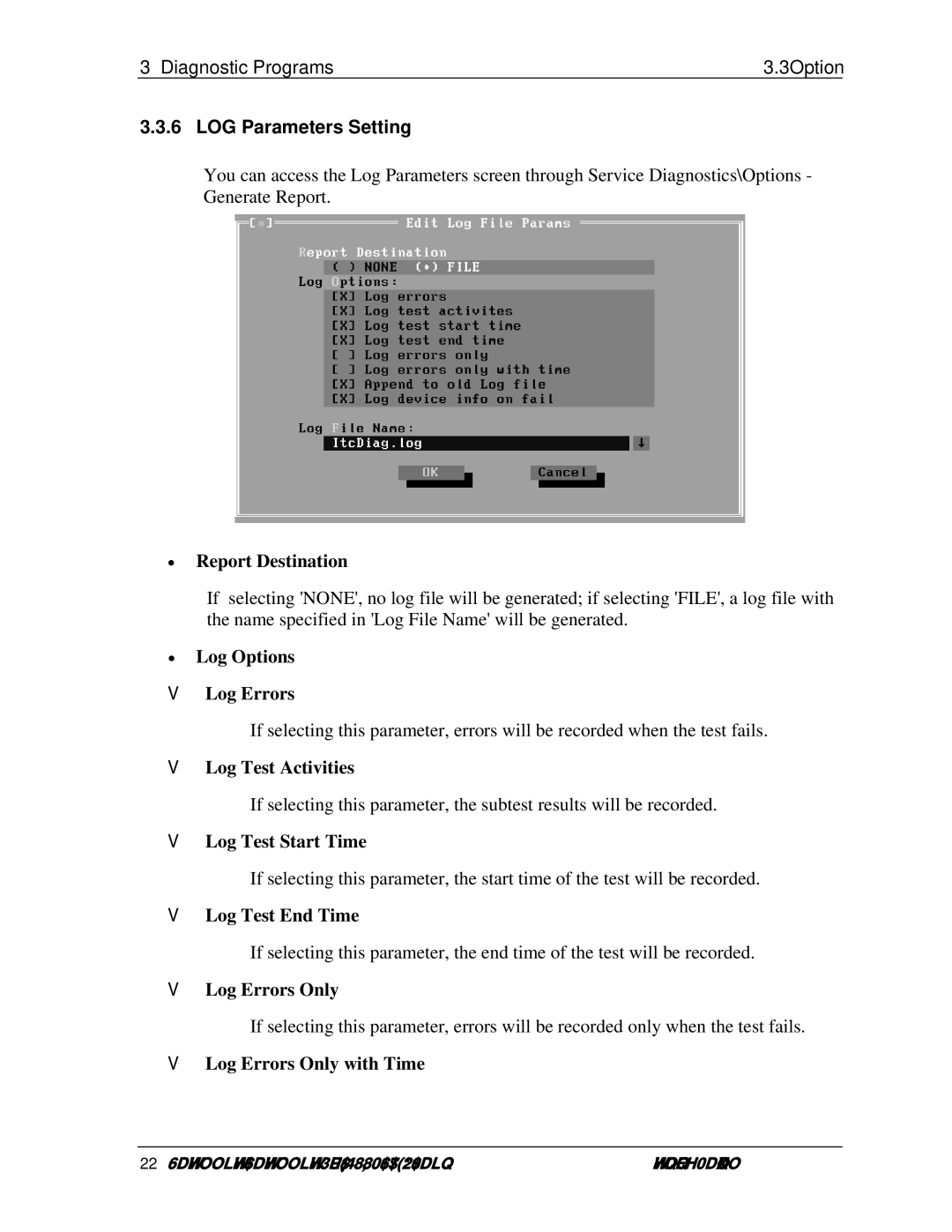 Toshiba PSAGBX, PSAGFX, PSAGAX, PSAGQX, PSAGRX, PSAGCX, PSAGVX, PSAG9X, PSAGUX, PSAGEX, PSAGDX manual LOG Parameters Setting 