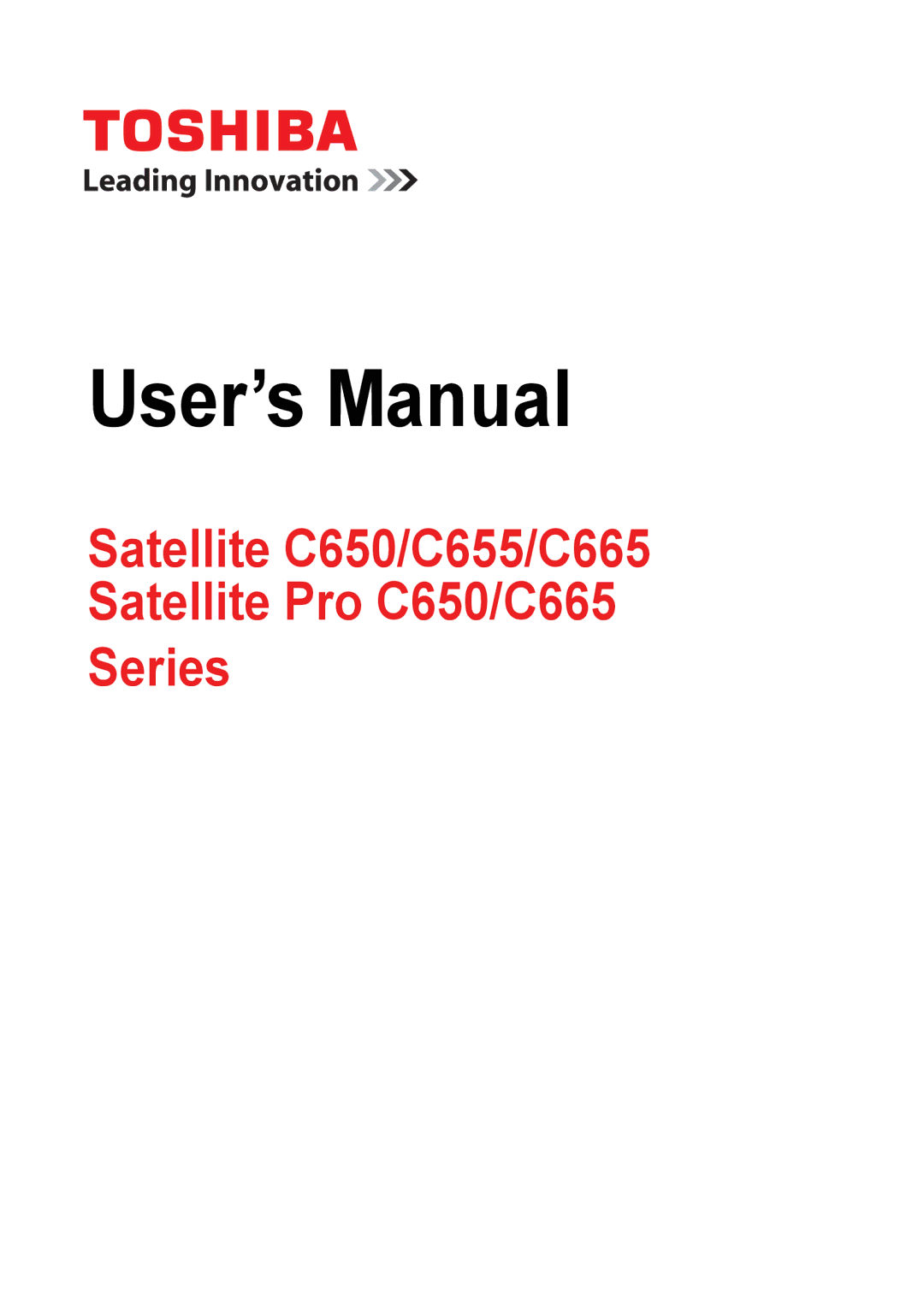 Toshiba PSC08U-02D01D user manual User’s Manual 