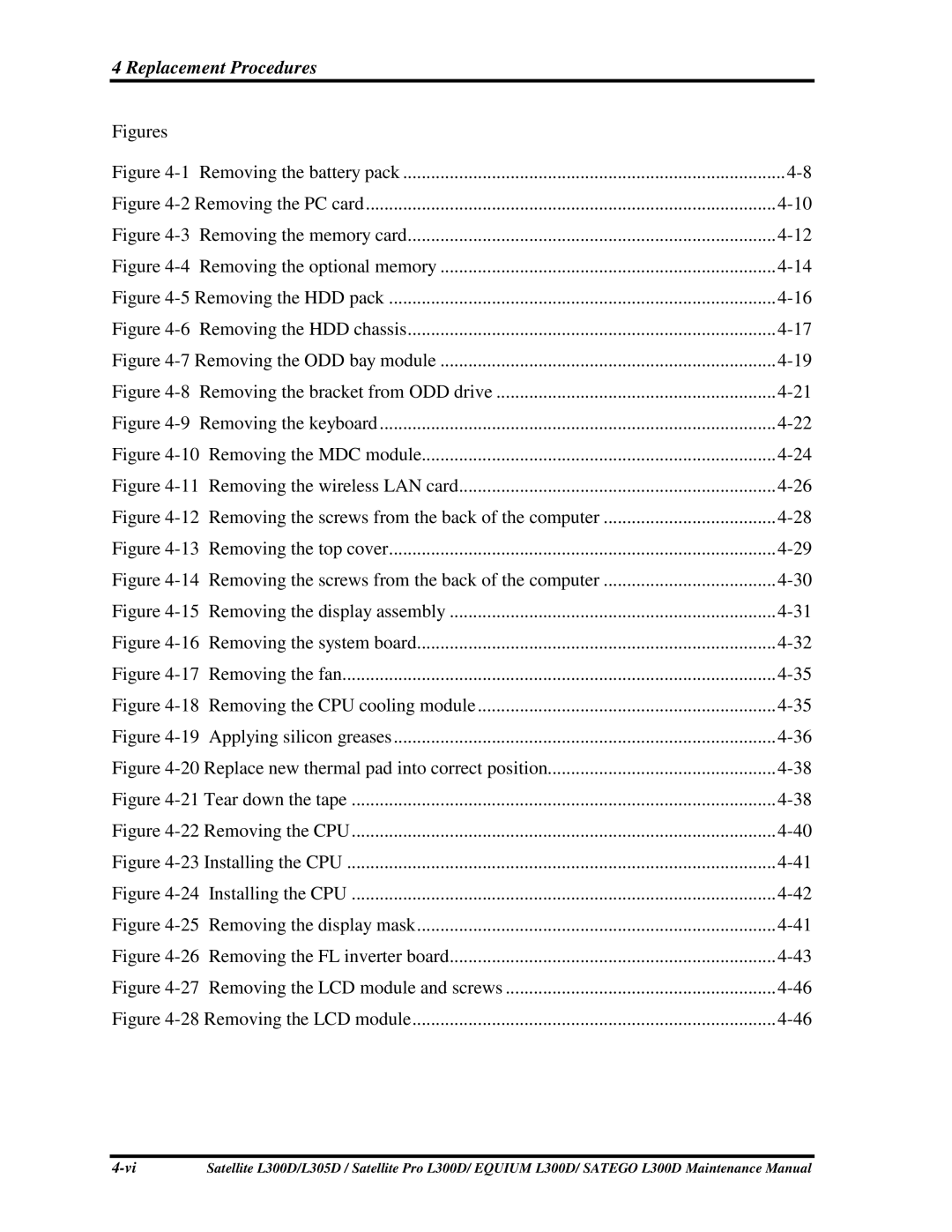 Toshiba EQUIUM L300D, PSLCAX/PSLCBX, SATEGO L300D manual Figures 