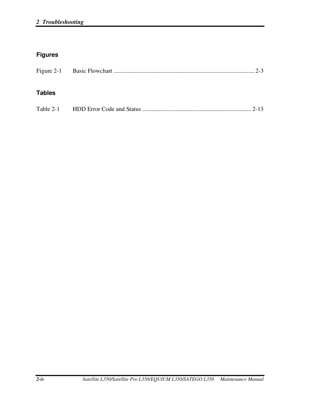 Toshiba PSLD3X, PSLD1X, PSLD2X manual Basic Flowchart 