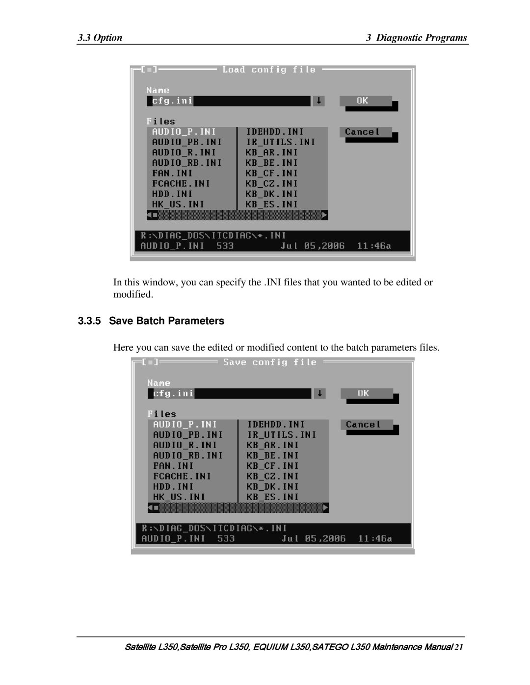 Toshiba PSLD3X, PSLD1X, PSLD2X manual Save Batch Parameters 