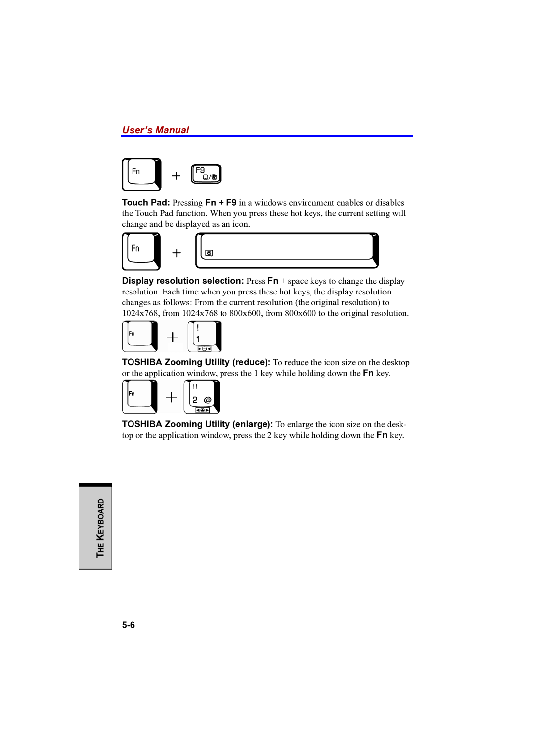 Toshiba PTA42 user manual User’s Manual 