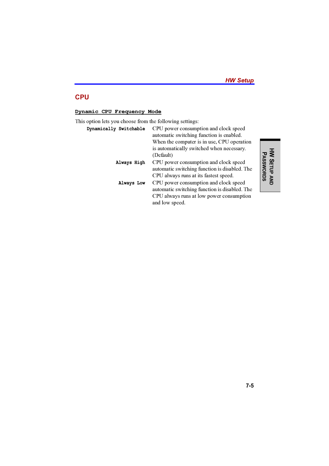 Toshiba PTA42 user manual Cpu 