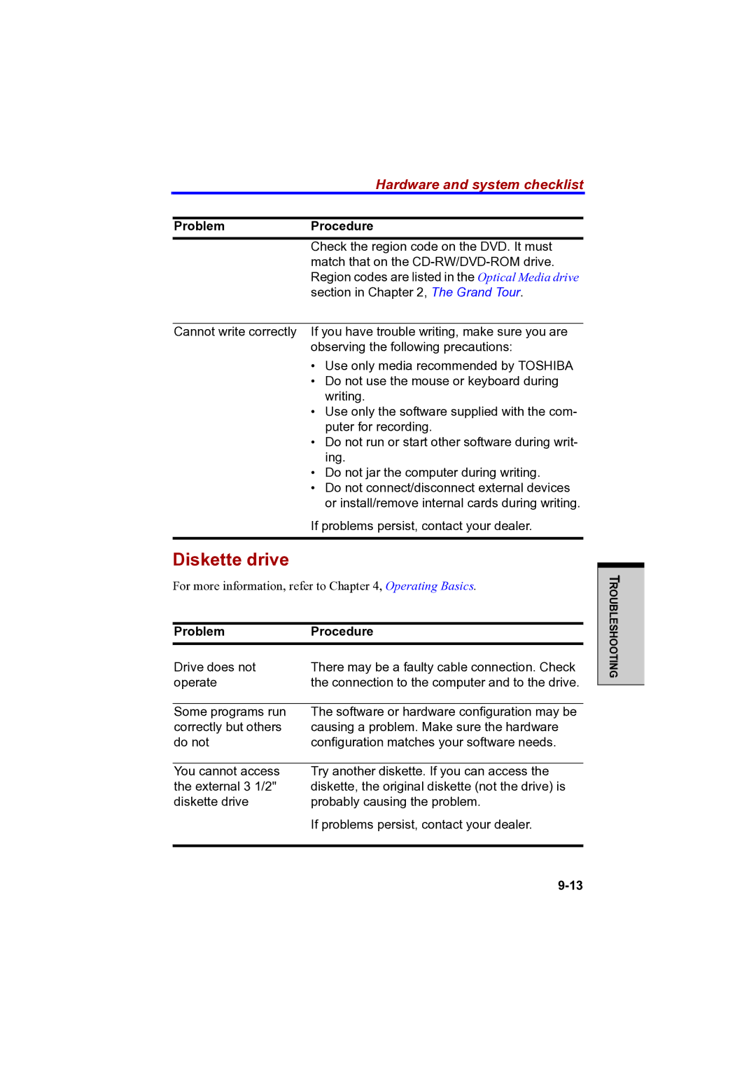 Toshiba PTA42 user manual Diskette drive 