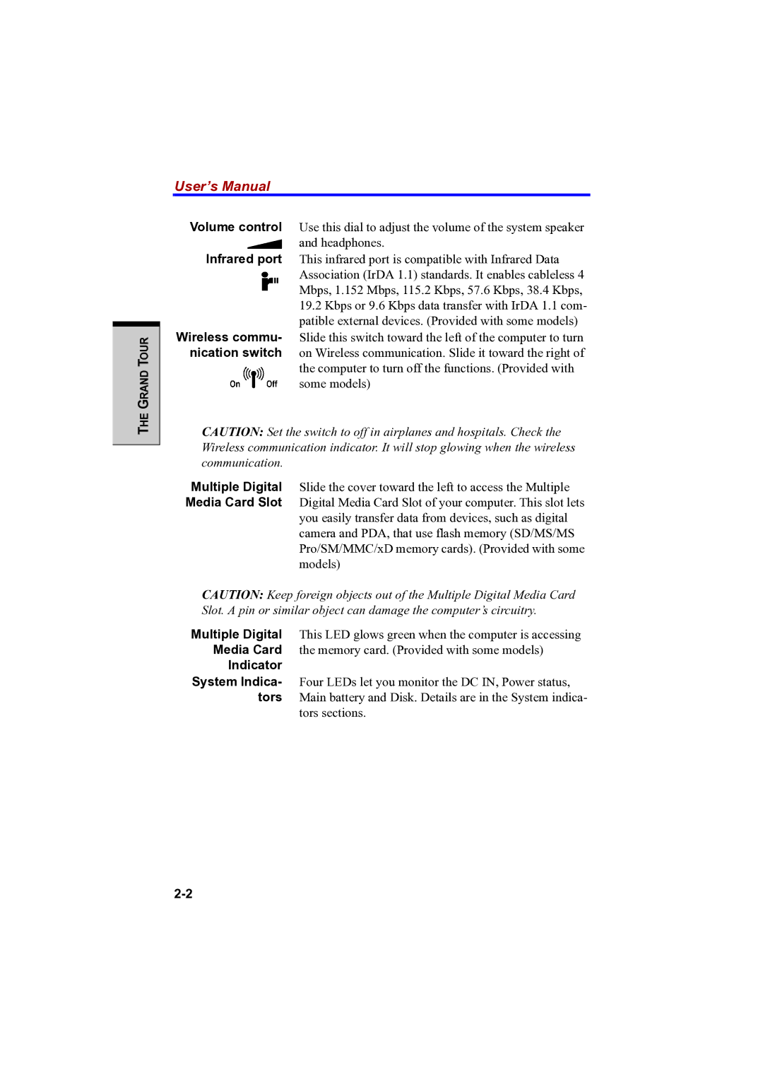 Toshiba PTA42 user manual Indicator 