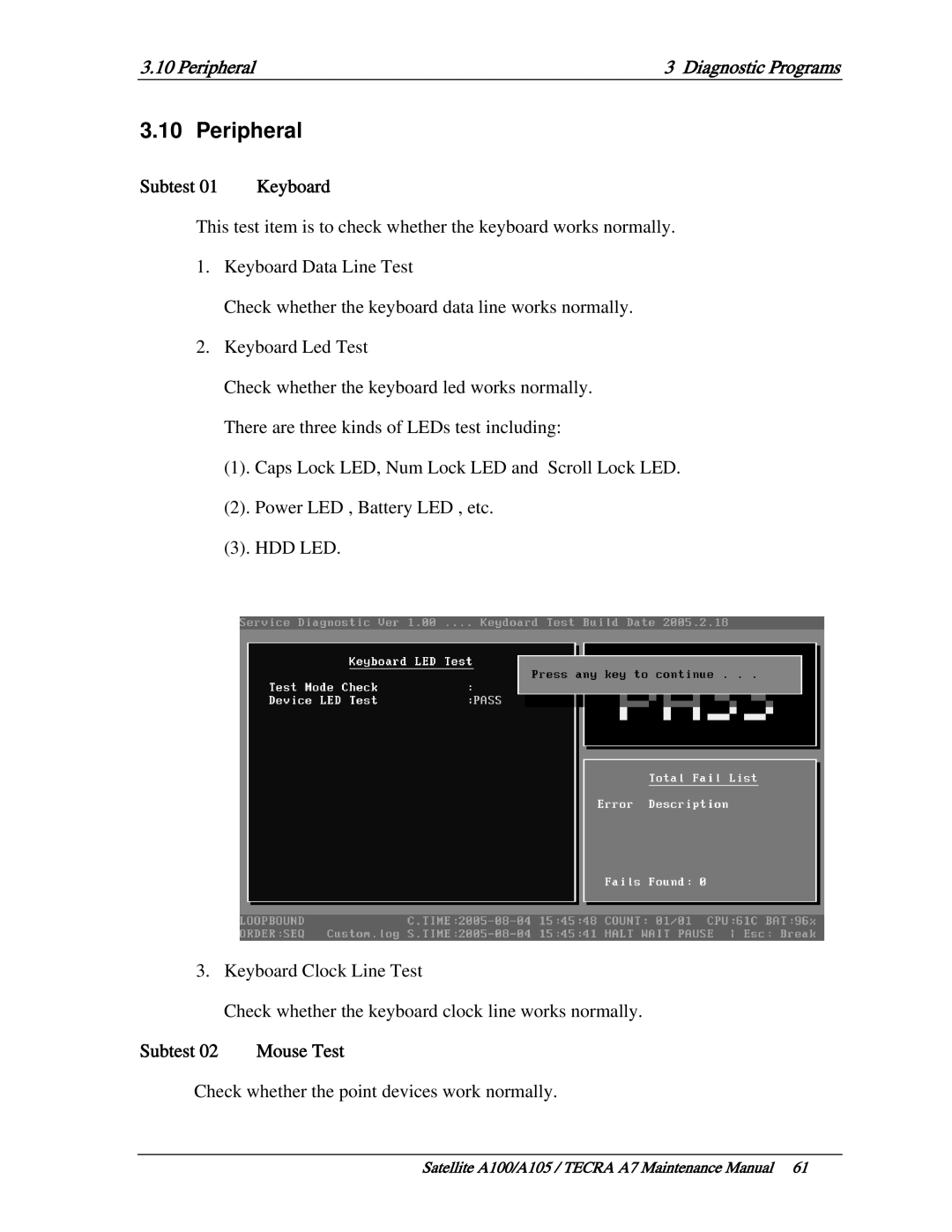 Toshiba PSAA9, PTA71, PTA70 manual Peripheral 