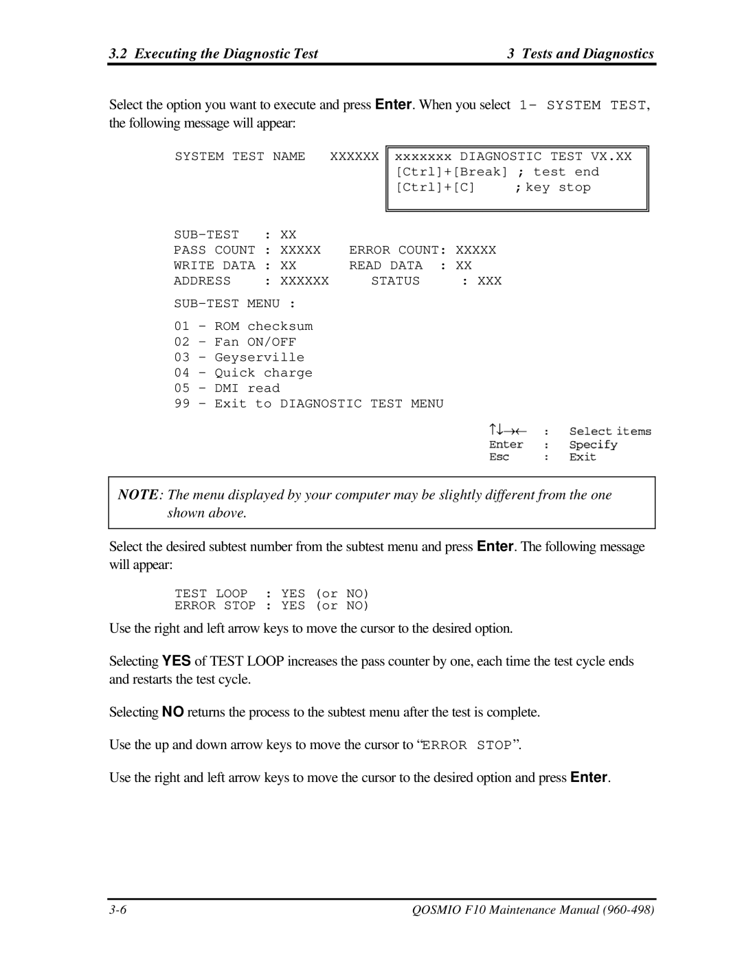 Toshiba qosmio f10 manual System Test Name Xxxxxx 