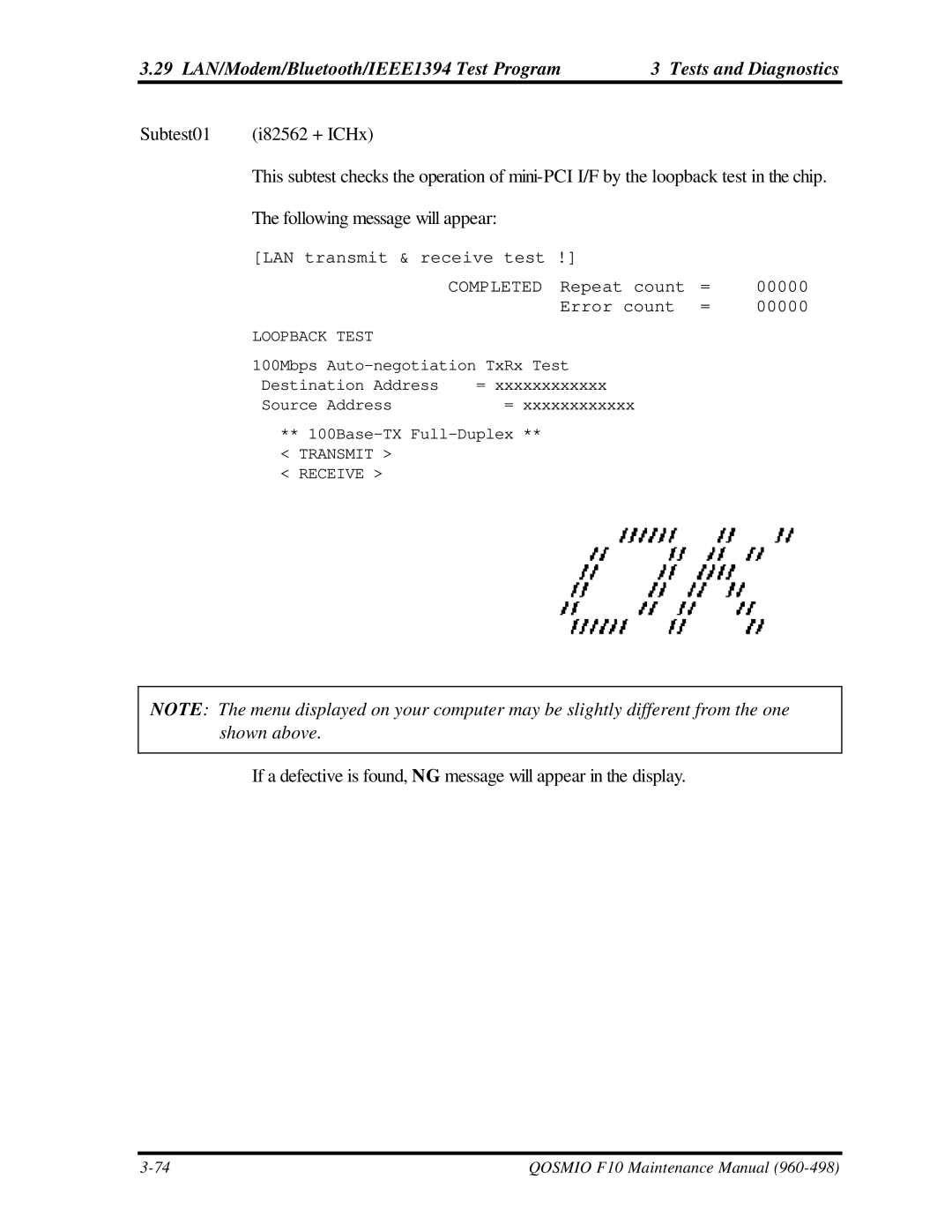 Toshiba qosmio f10 manual Receive 