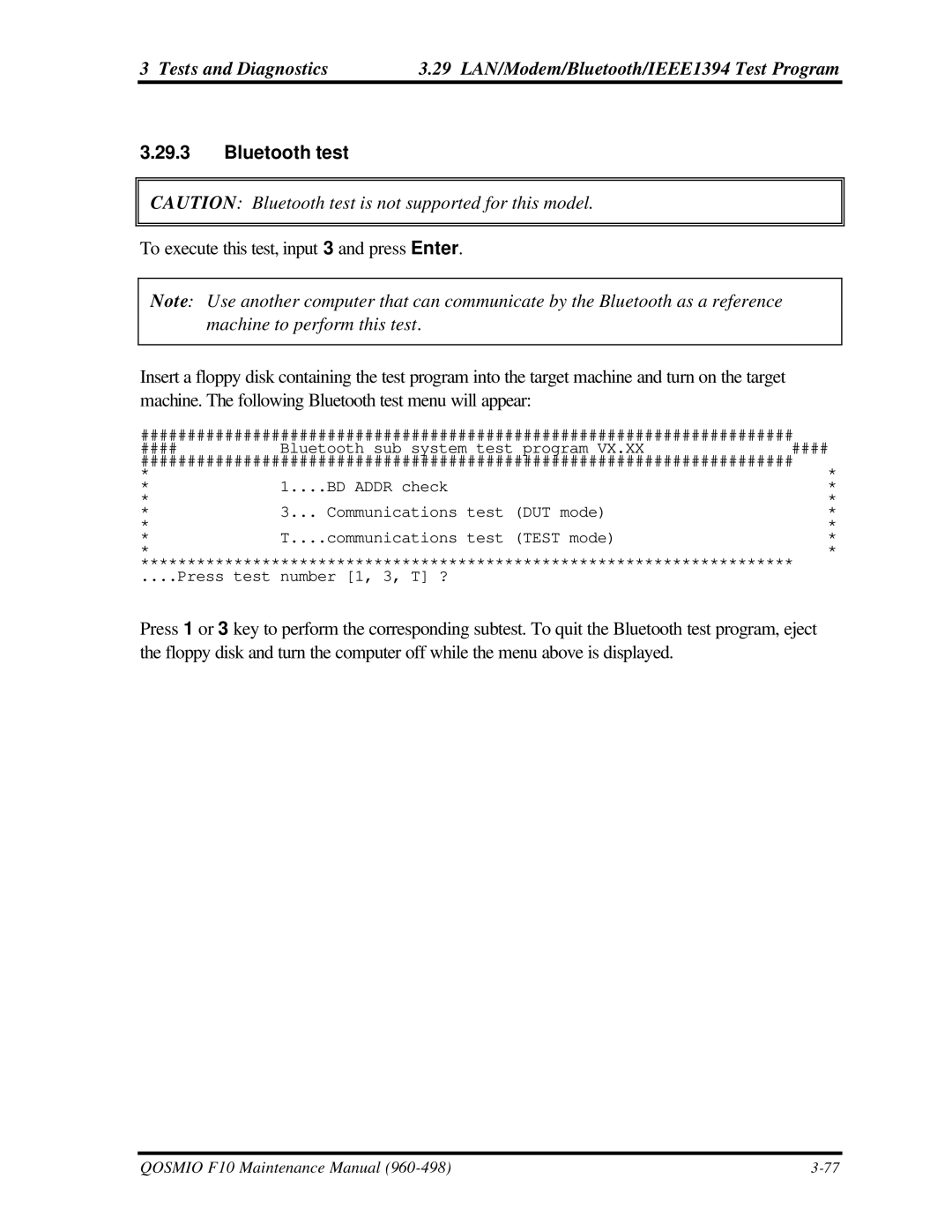 Toshiba qosmio f10 manual Bluetooth test 