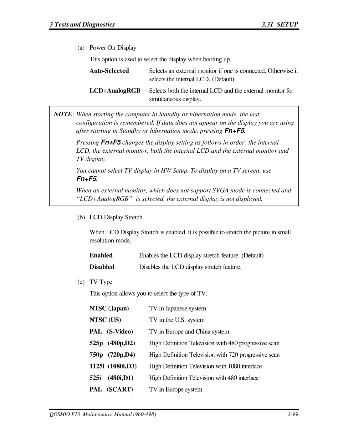 Toshiba qosmio f10 manual Ntsc US 