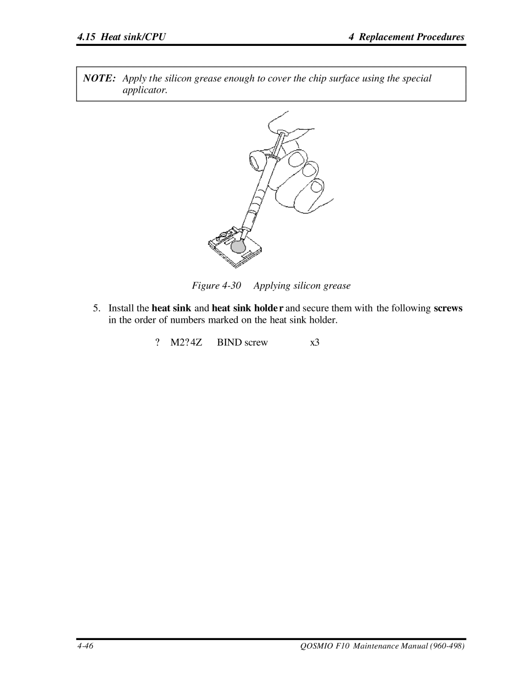 Toshiba qosmio f10 manual Applying silicon grease 