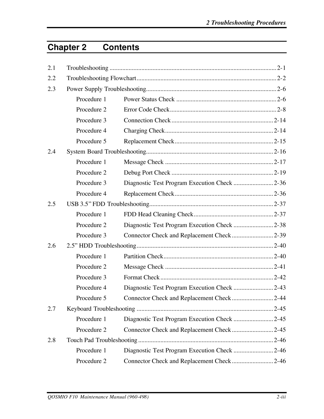 Toshiba qosmio f10 manual Power Status Check 