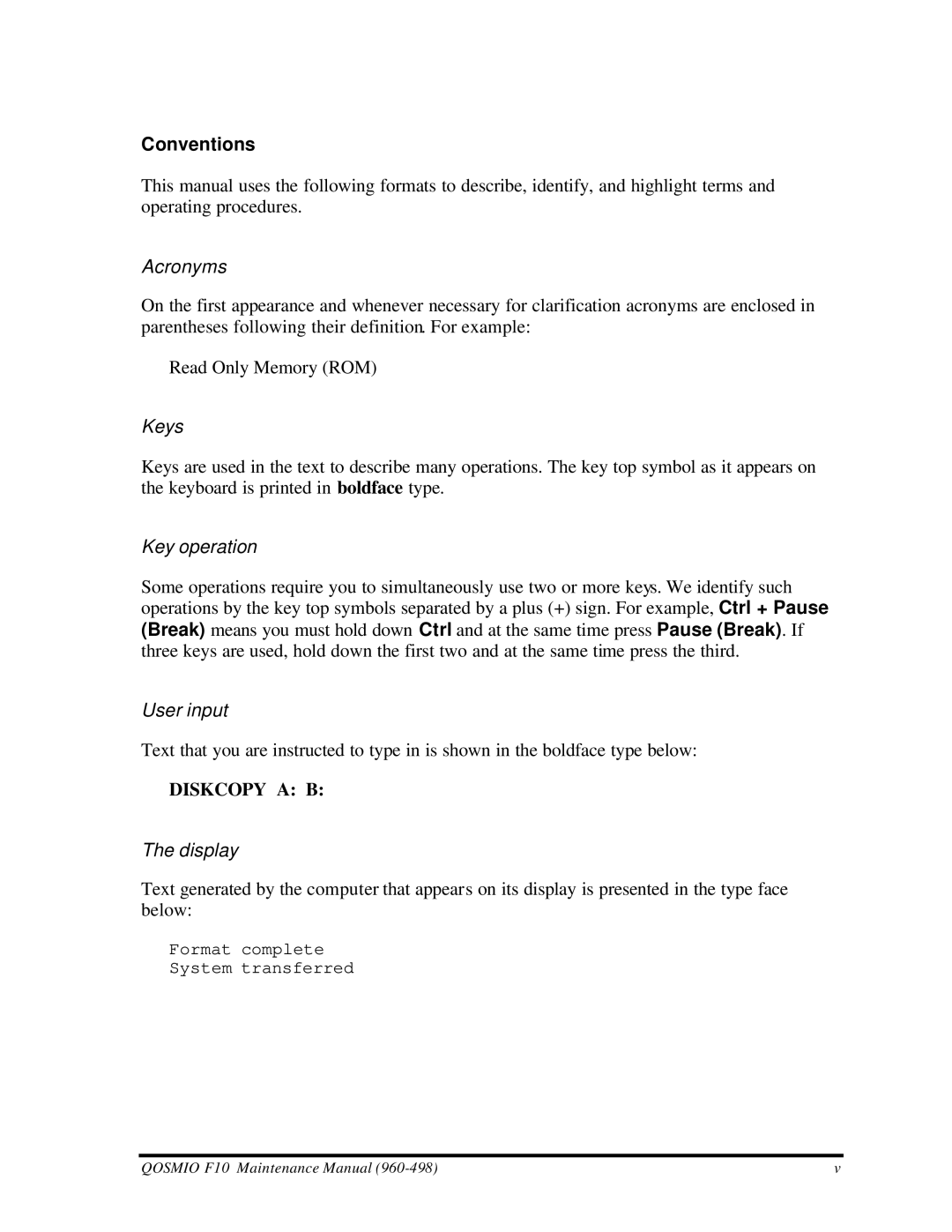 Toshiba qosmio f10 manual Conventions, Acronyms 