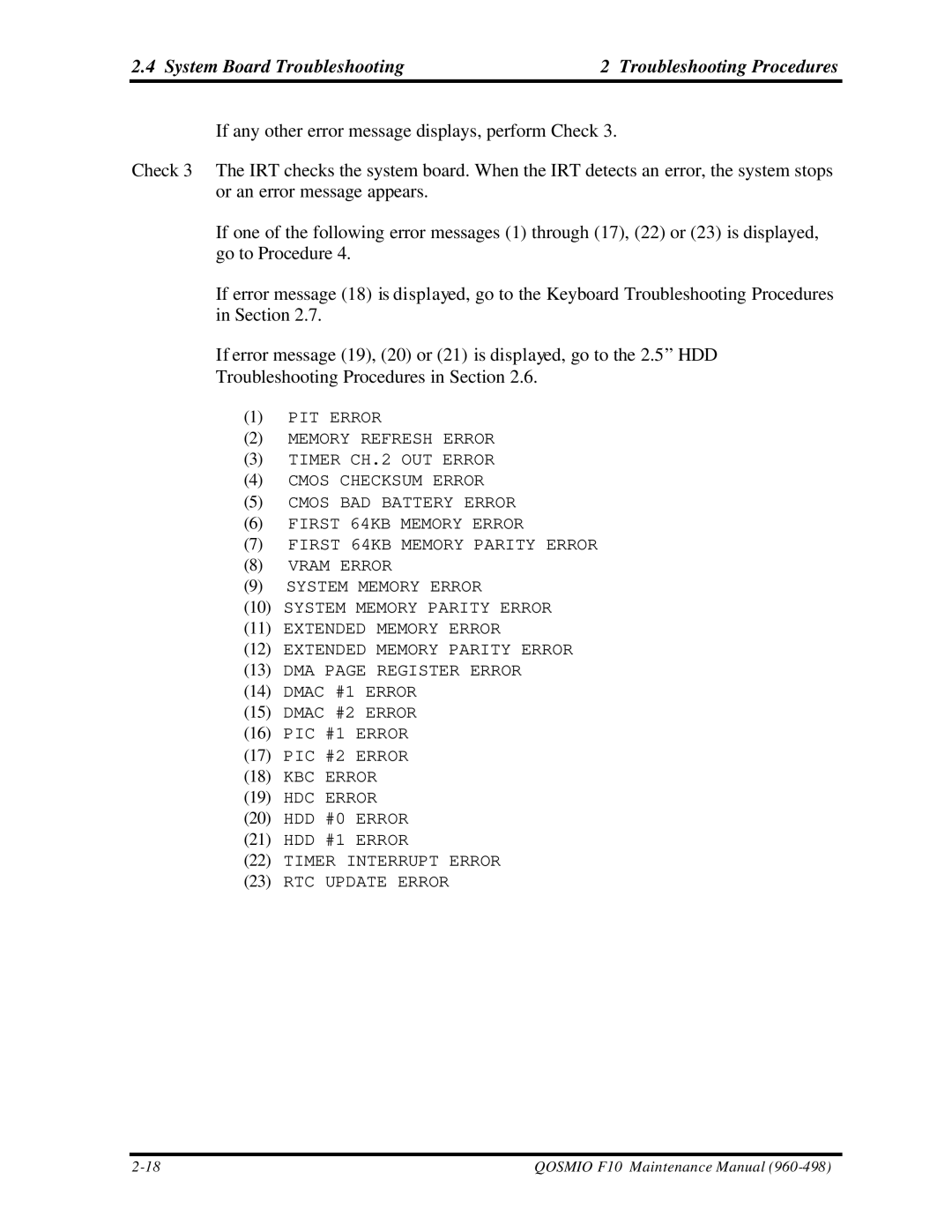 Toshiba qosmio f10 manual KBC Error HDC Error 