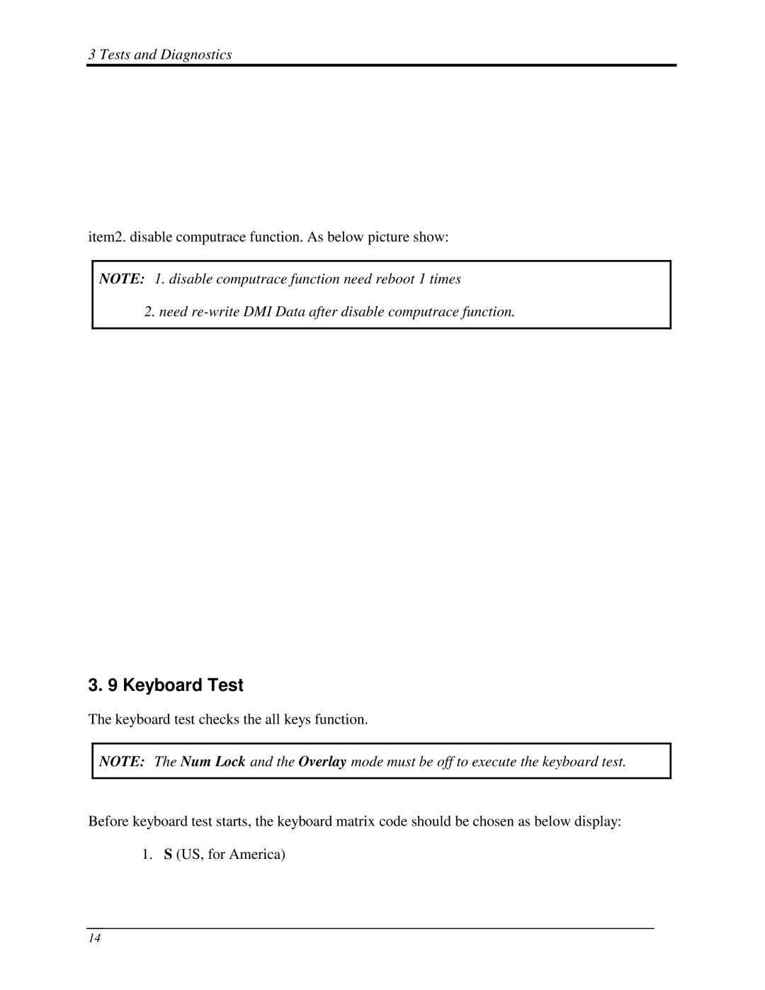 Toshiba Qosmio F50 manual 9KeyboardTest, Item2.disablecomputracefunction.Asbelowpictureshow 