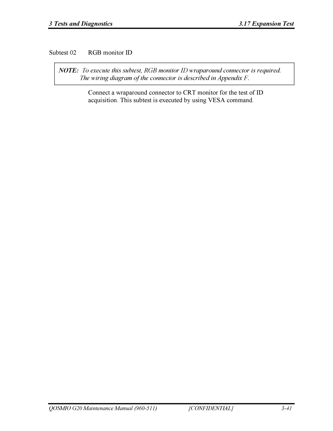 Toshiba QOSMIO G20 manual Tests and Diagnostics Expansion Test 