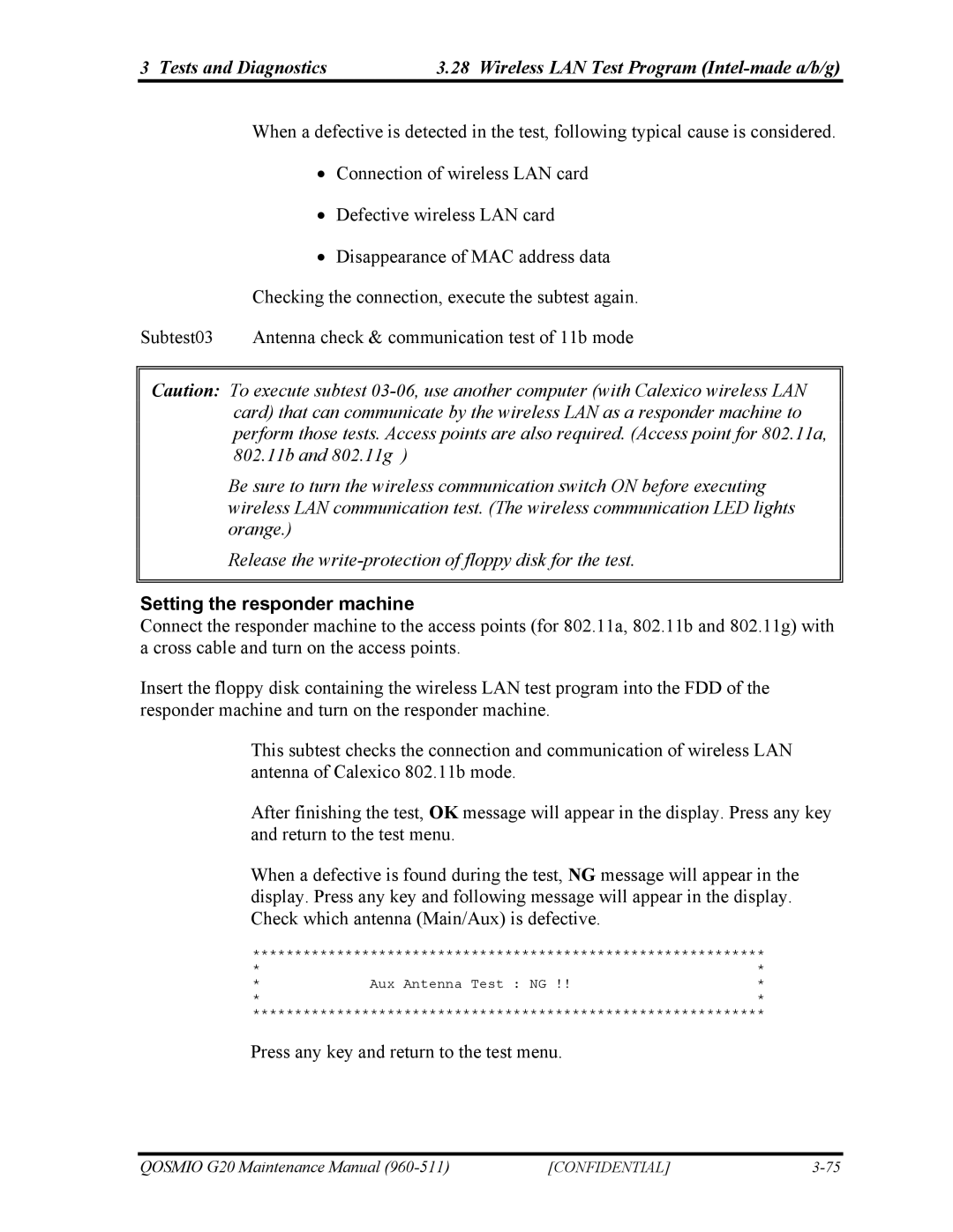 Toshiba QOSMIO G20 manual Disappearance of MAC address data 