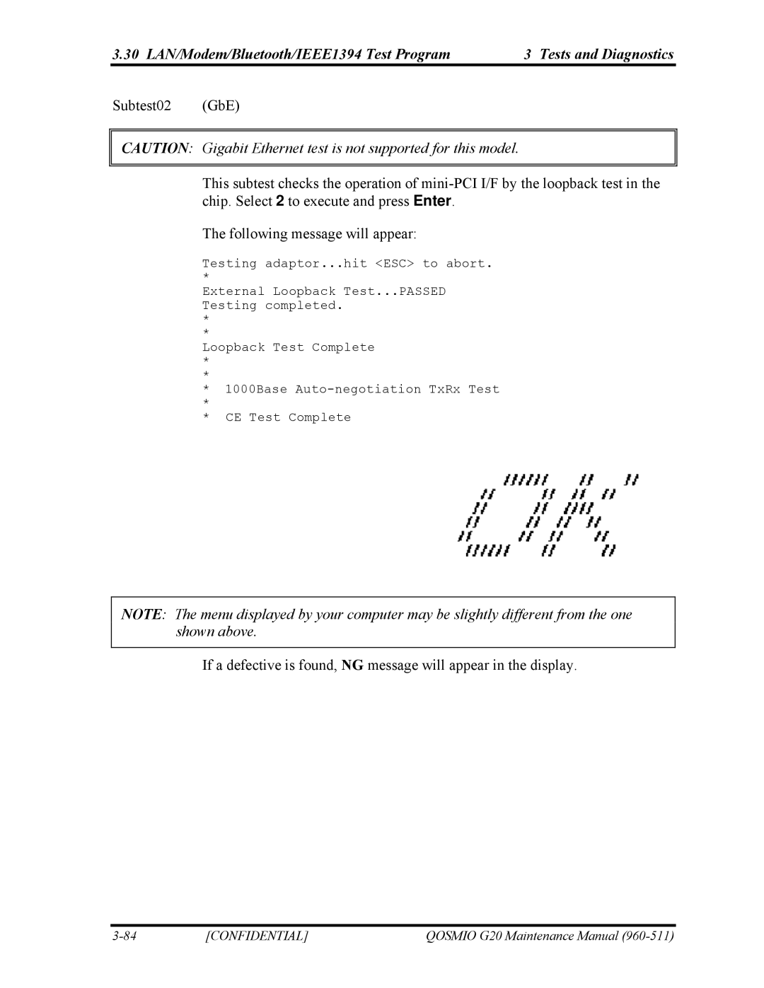 Toshiba QOSMIO G20 manual Confidential 