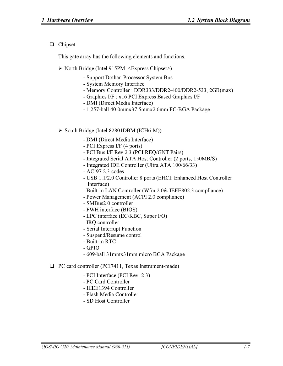 Toshiba QOSMIO G20 manual Gpio 