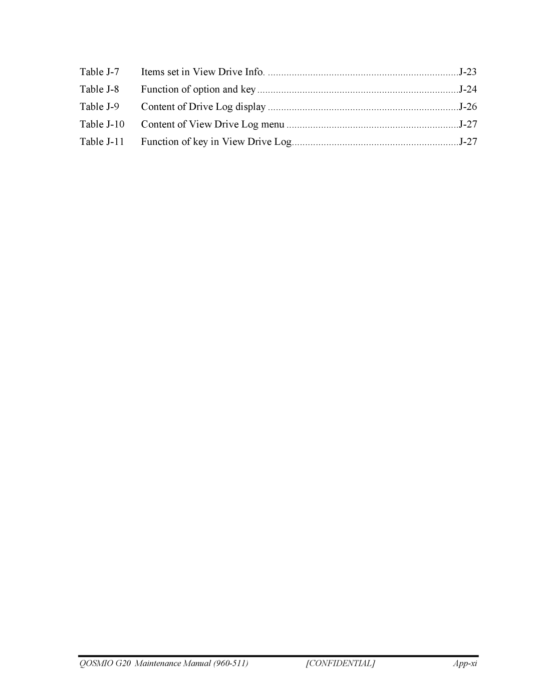 Toshiba QOSMIO G20 manual App-xi 