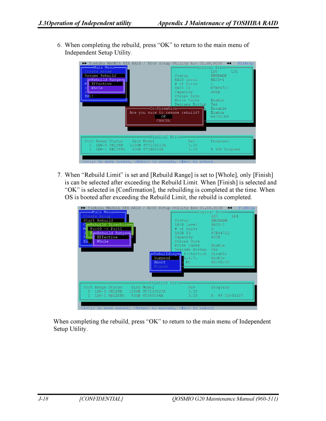 Toshiba QOSMIO G20 manual Confidential 