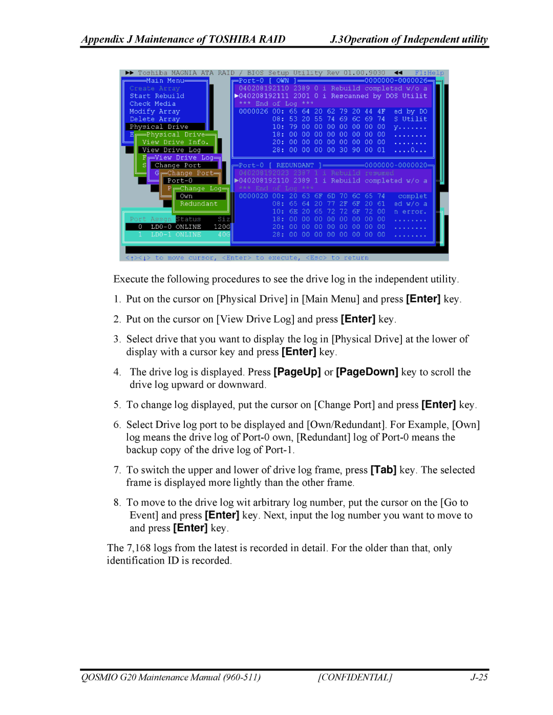 Toshiba QOSMIO G20 manual Appendix J Maintenance of Toshiba RAID 