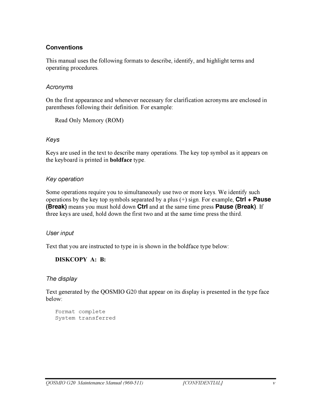 Toshiba QOSMIO G20 manual Conventions, Acronyms 