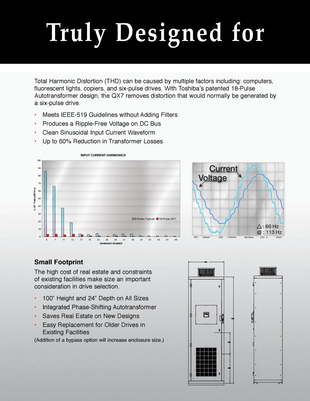 Toshiba QX7 Series manual Truly Designed for, Small Footprint 