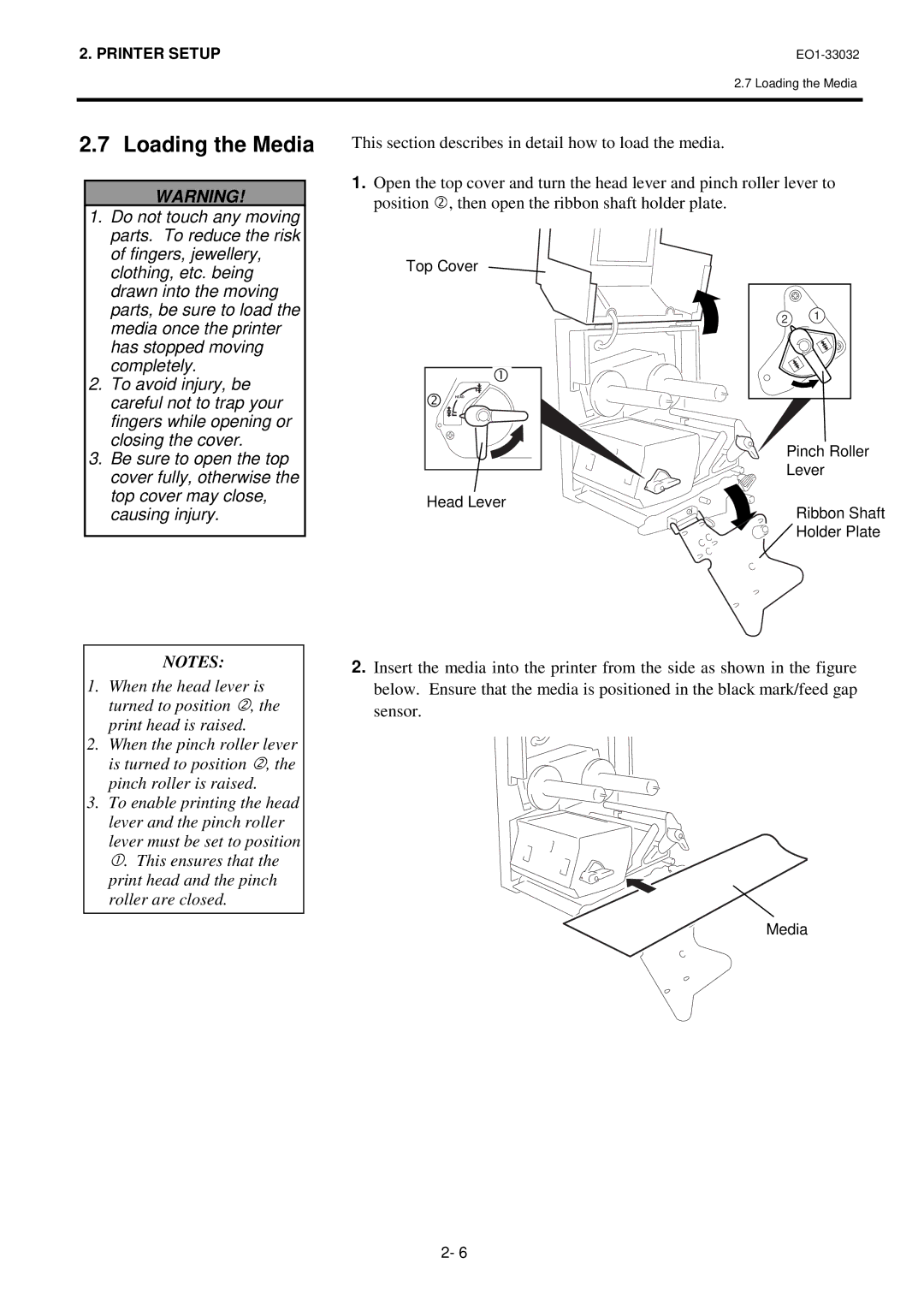 Toshiba B-492L, R-TH10 owner manual Loading the Media, Causing injury 