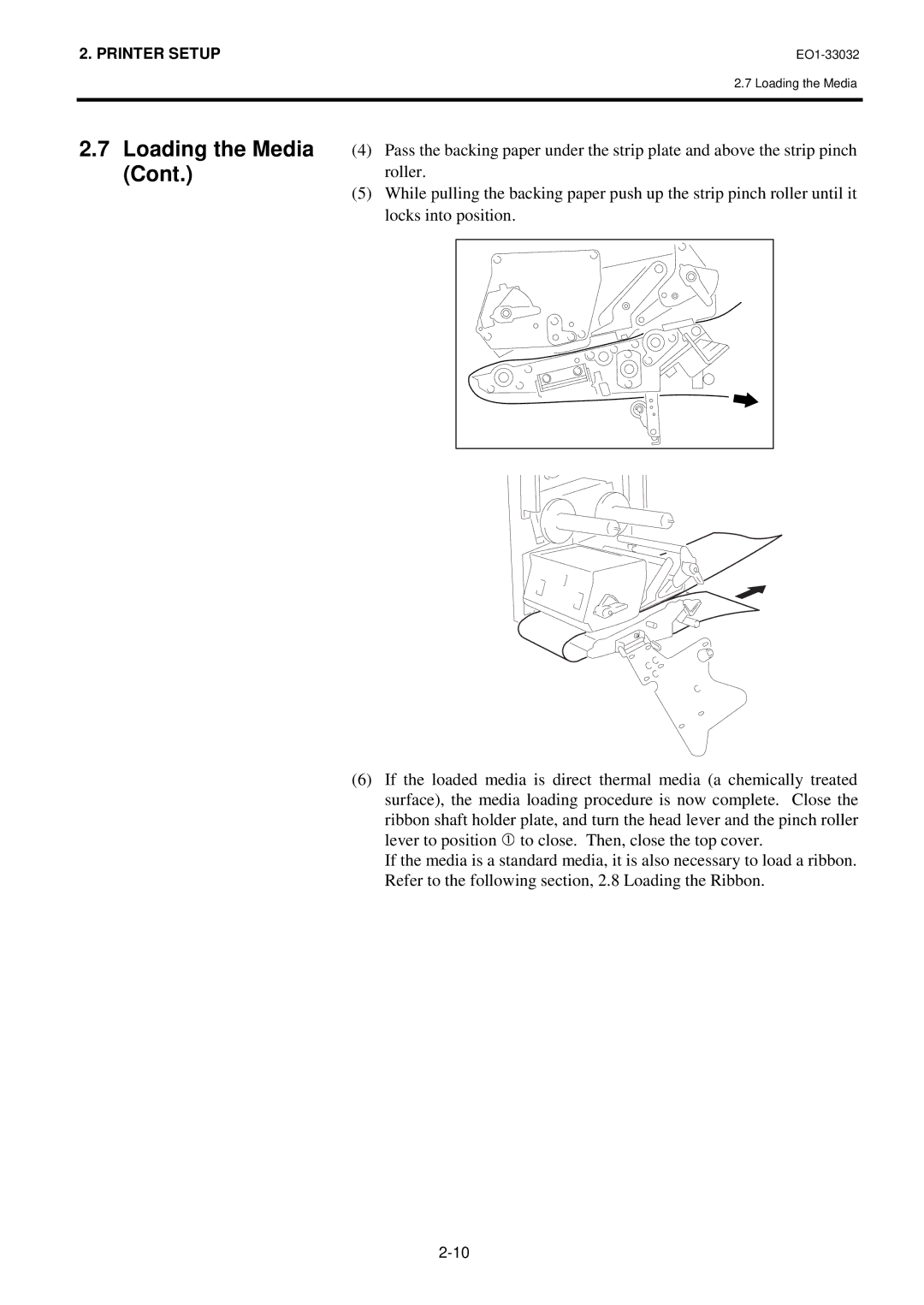 Toshiba B-492L, R-TH10 owner manual Loading the Media 