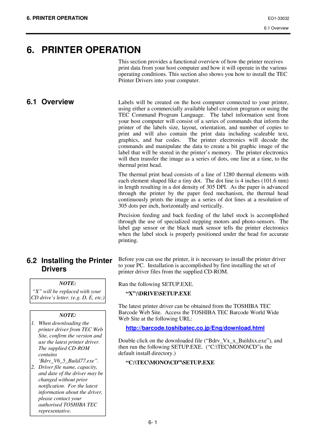 Toshiba R-TH10, B-492L owner manual Printer Operation, Overview Installing the Printer Drivers 