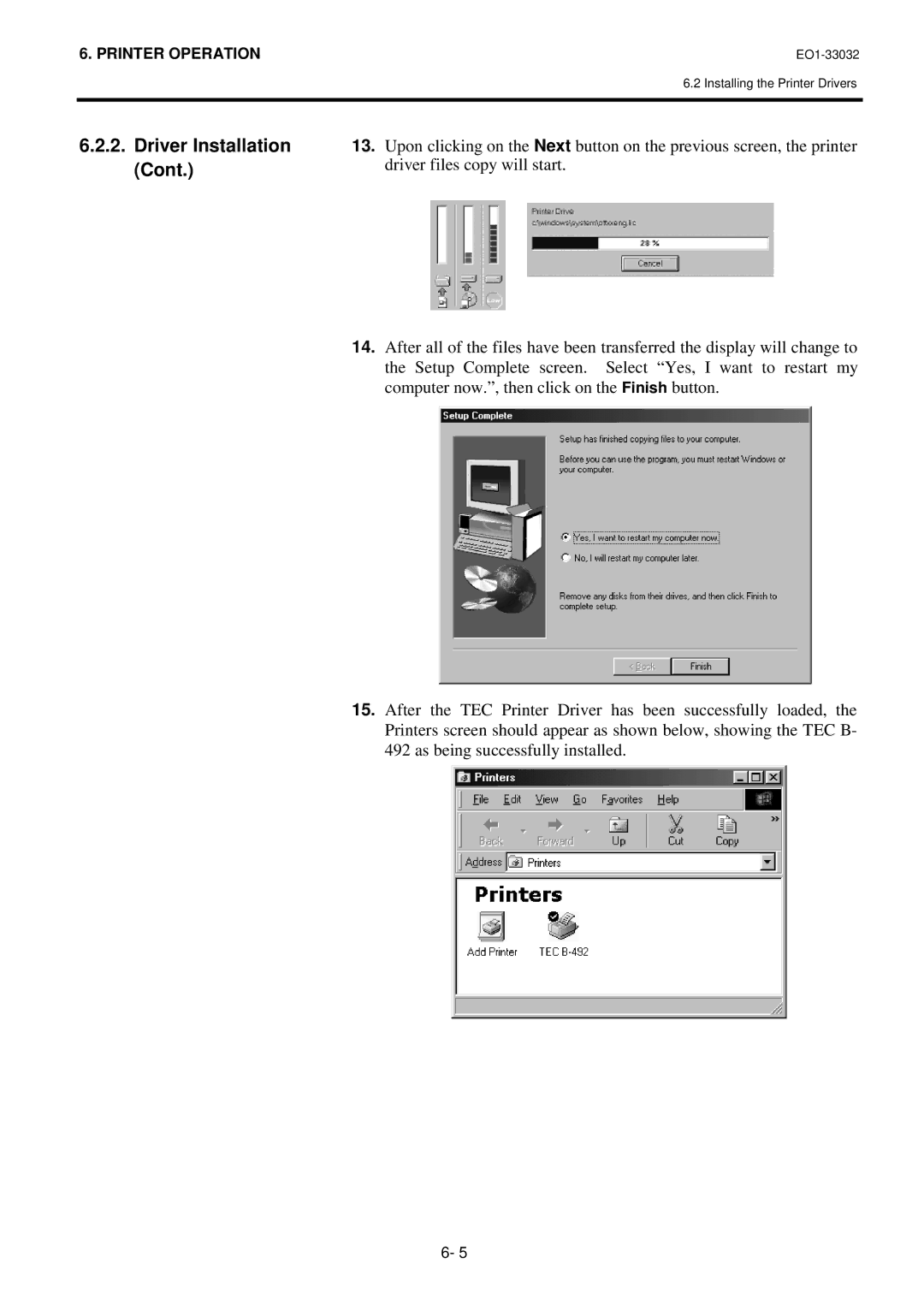 Toshiba R-TH10, B-492L owner manual Driver files copy will start 