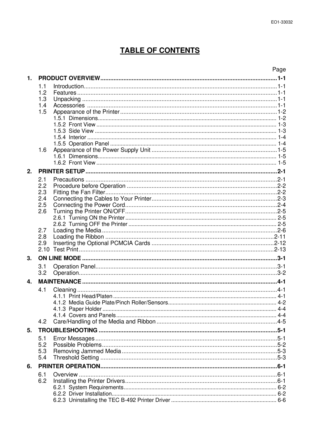 Toshiba B-492L, R-TH10 owner manual Table of Contents 