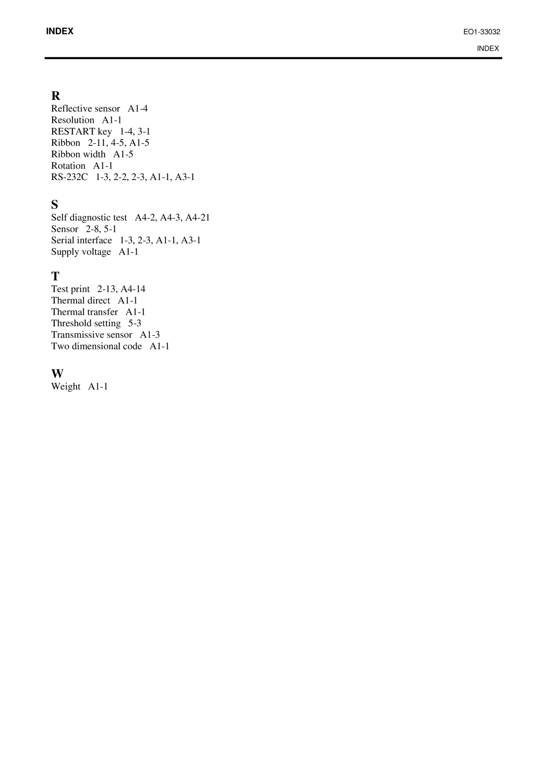 Toshiba R-TH10, B-492L owner manual Index 