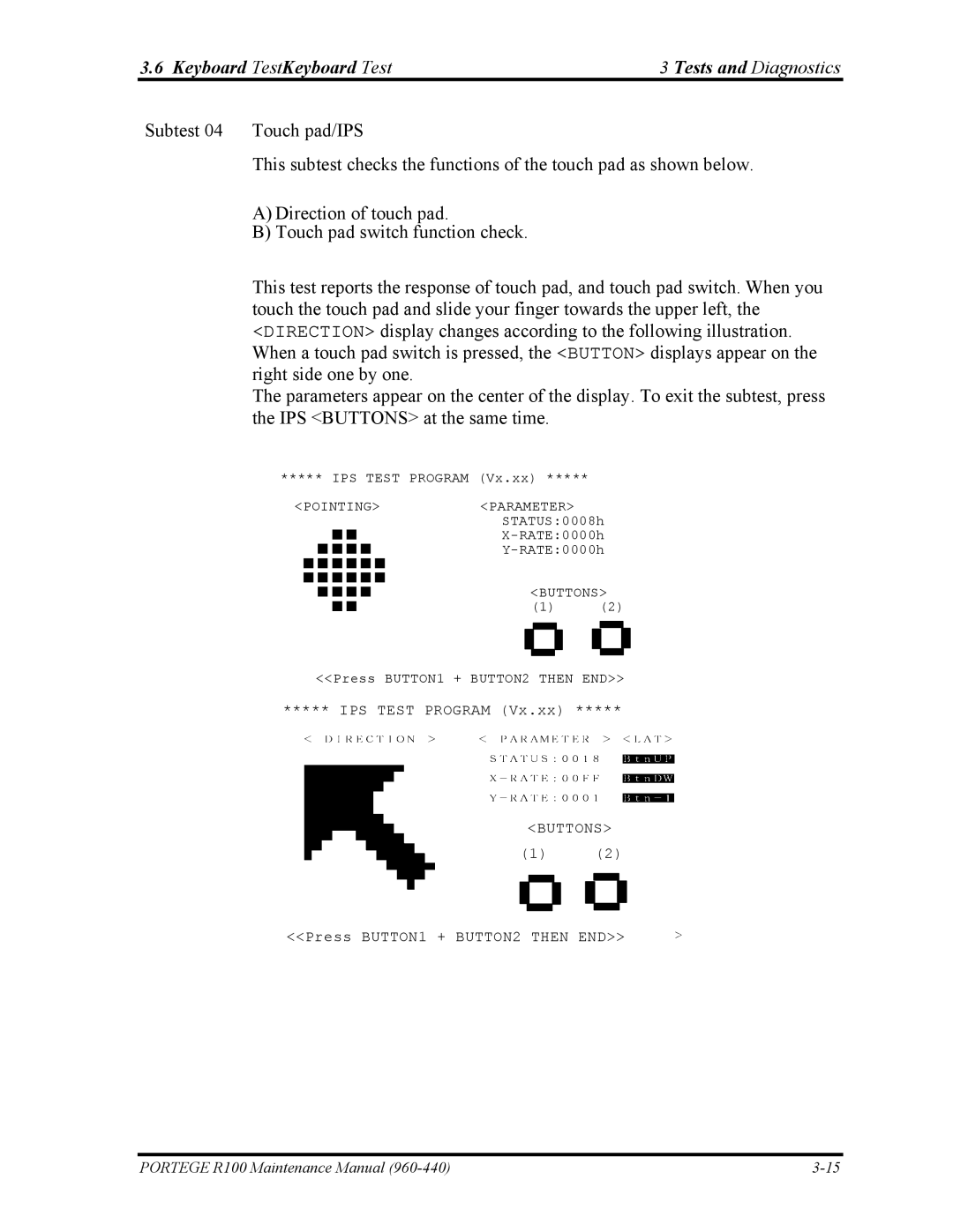 Toshiba R100 manual Keyboard TestKeyboard Test 