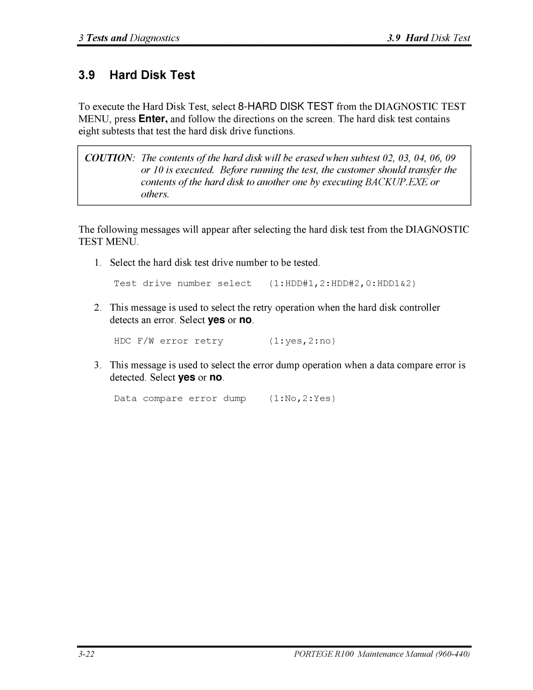 Toshiba R100 manual Hard Disk Test 