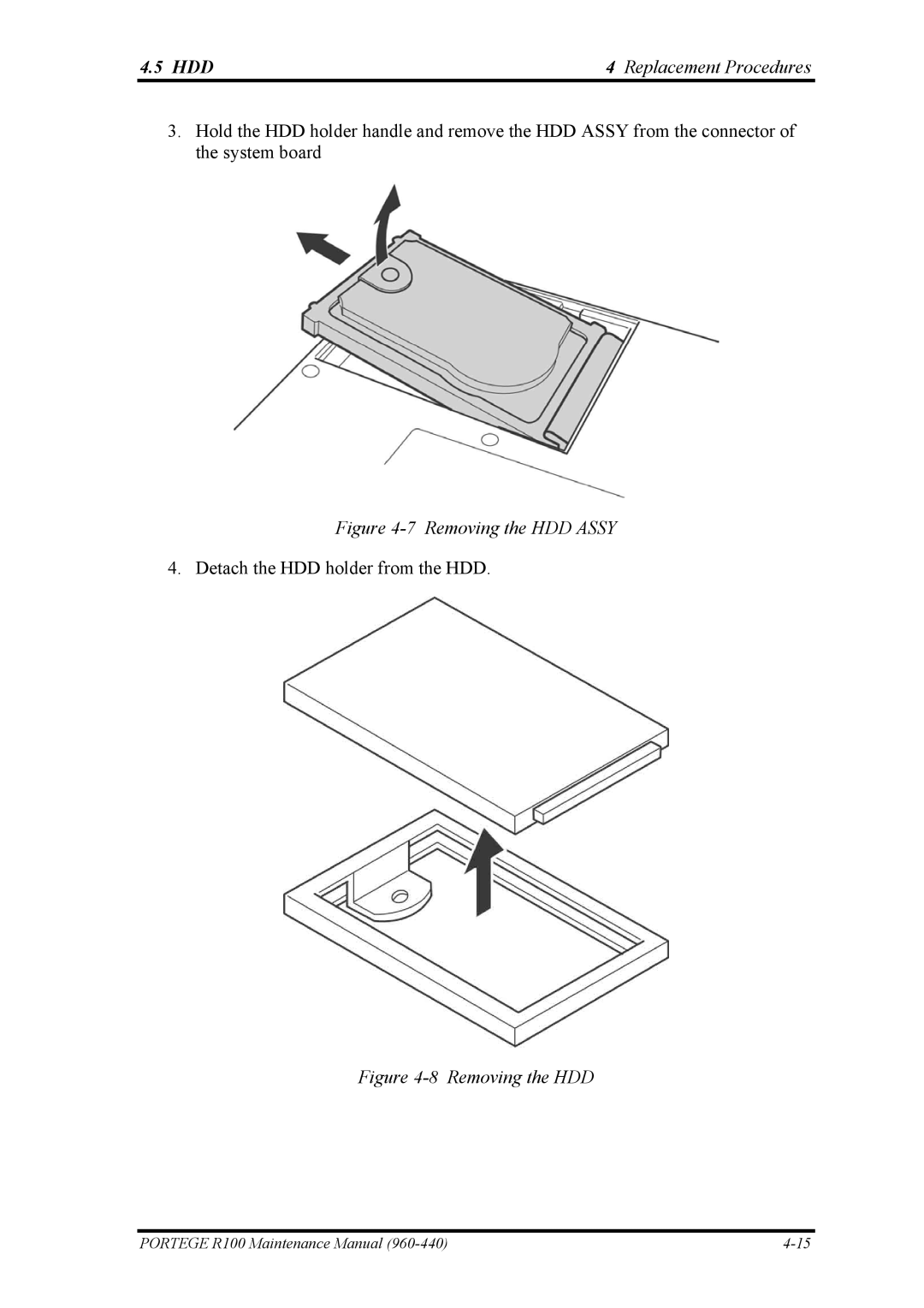 Toshiba R100 manual HDD Replacement Procedures 